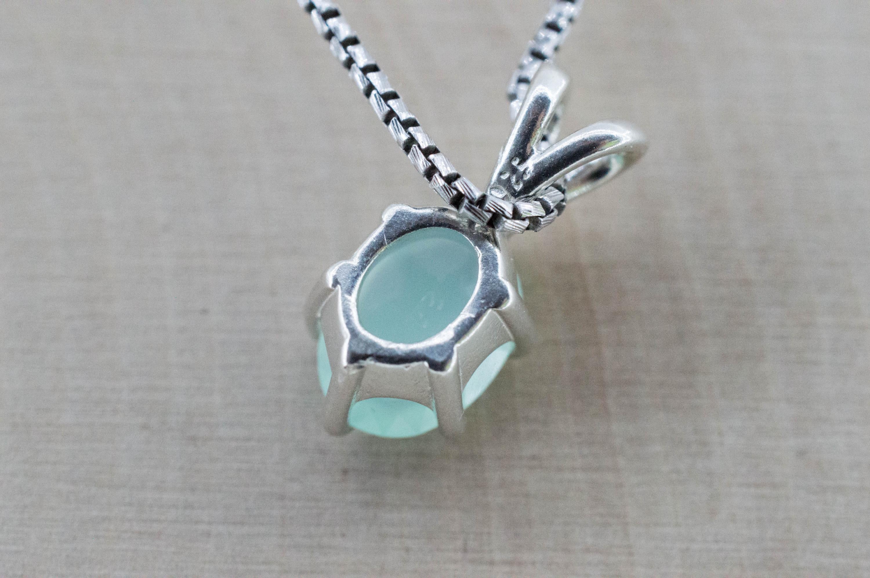 Chrysoprase Pendant; Natural Untreated Australia Chrysoprase; 1.780cts - Mark Oliver Gems