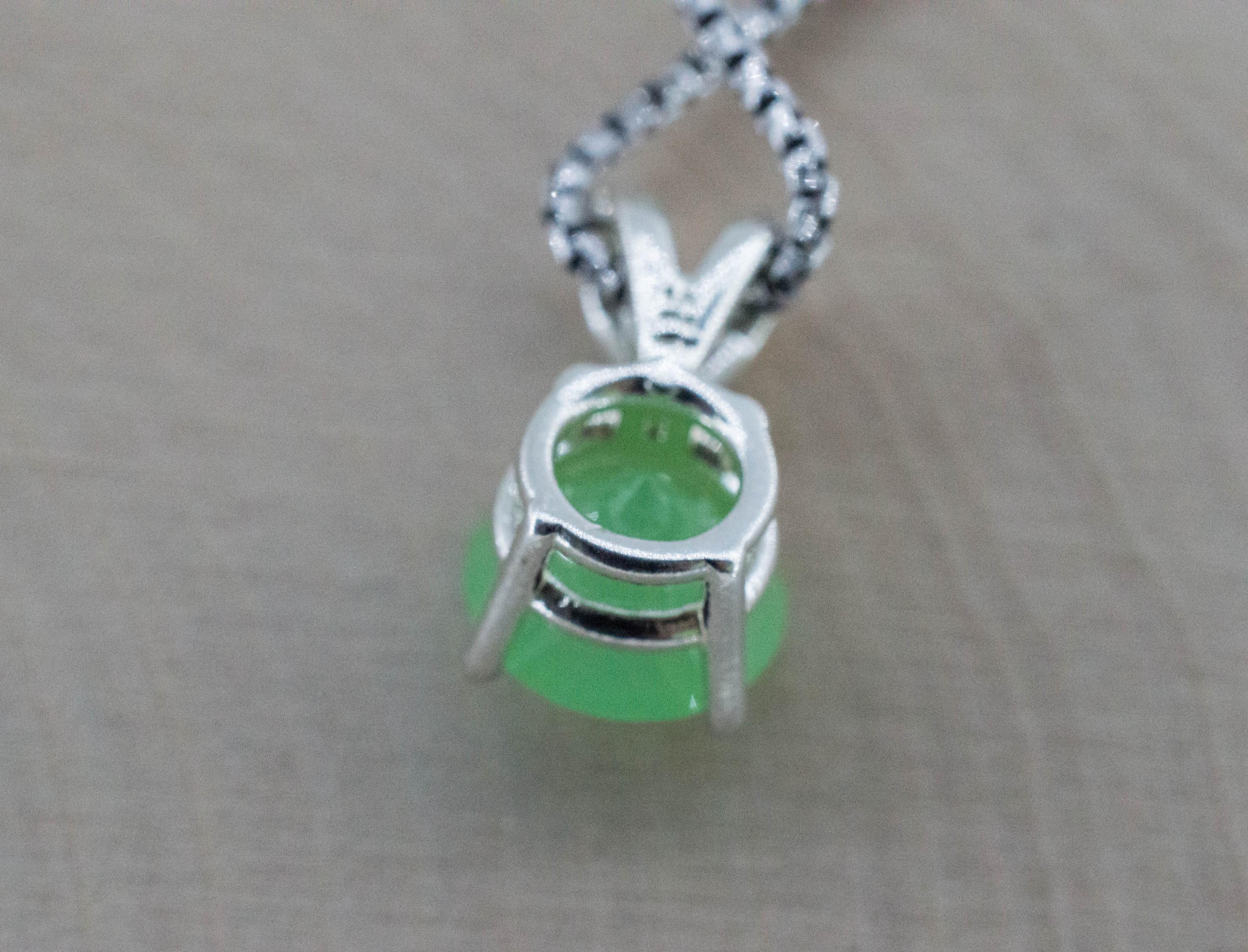 Chrysoprase Pendant; Natural Untreated Australia Chrysoprase; 2.375cts - Mark Oliver Gems