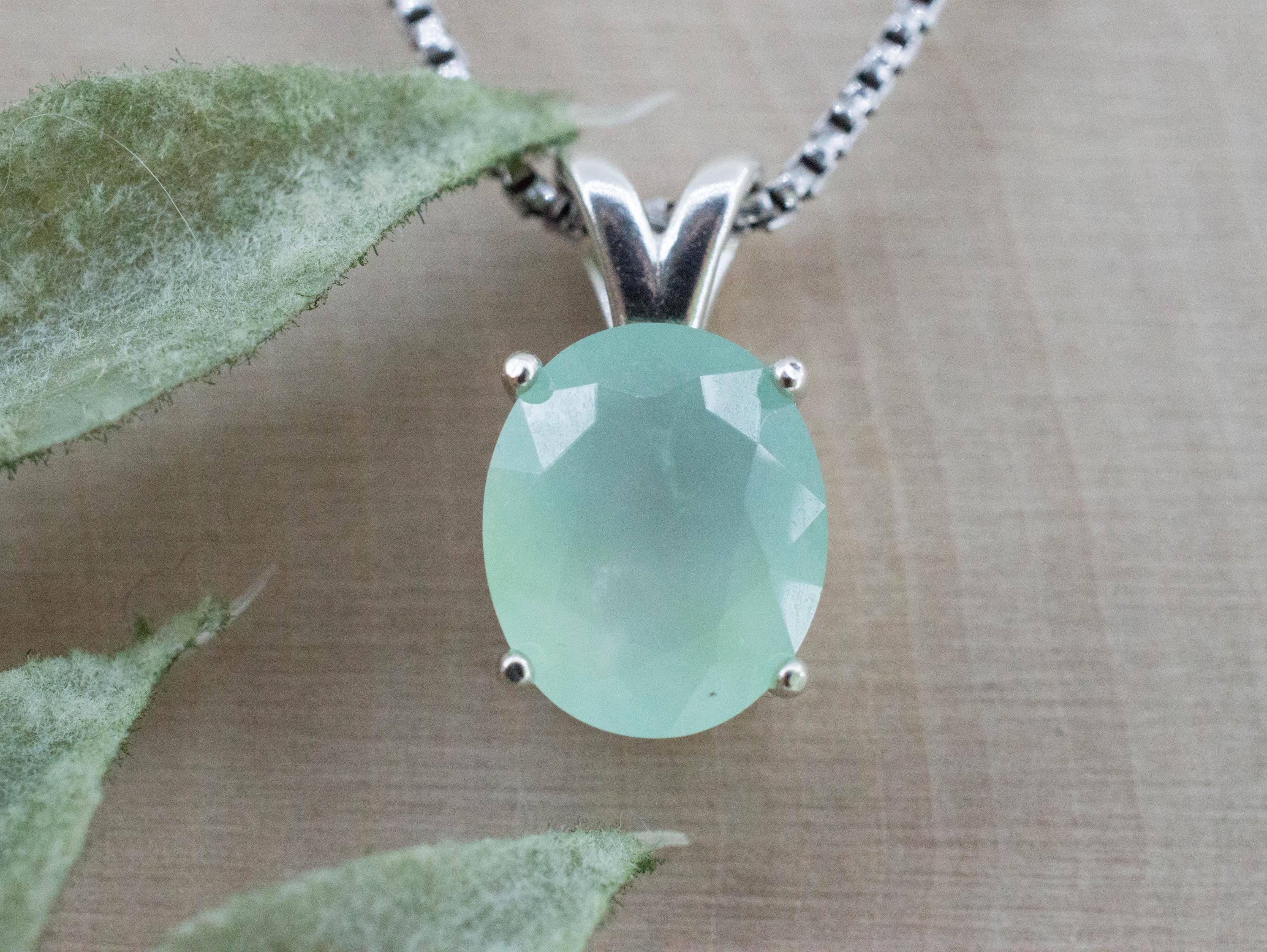 Chrysoprase Pendant; Natural Untreated Australia Chrysoprase; 2.805cts - Mark Oliver Gems