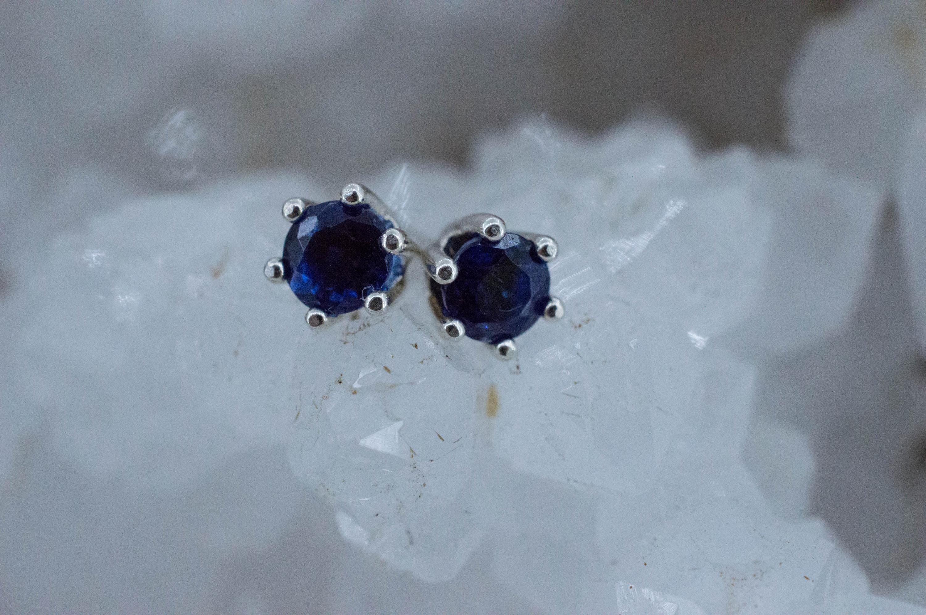 Kyanite Earrings; Natural Untreated Nepal Kyanite; 0.935cts - Mark Oliver Gems