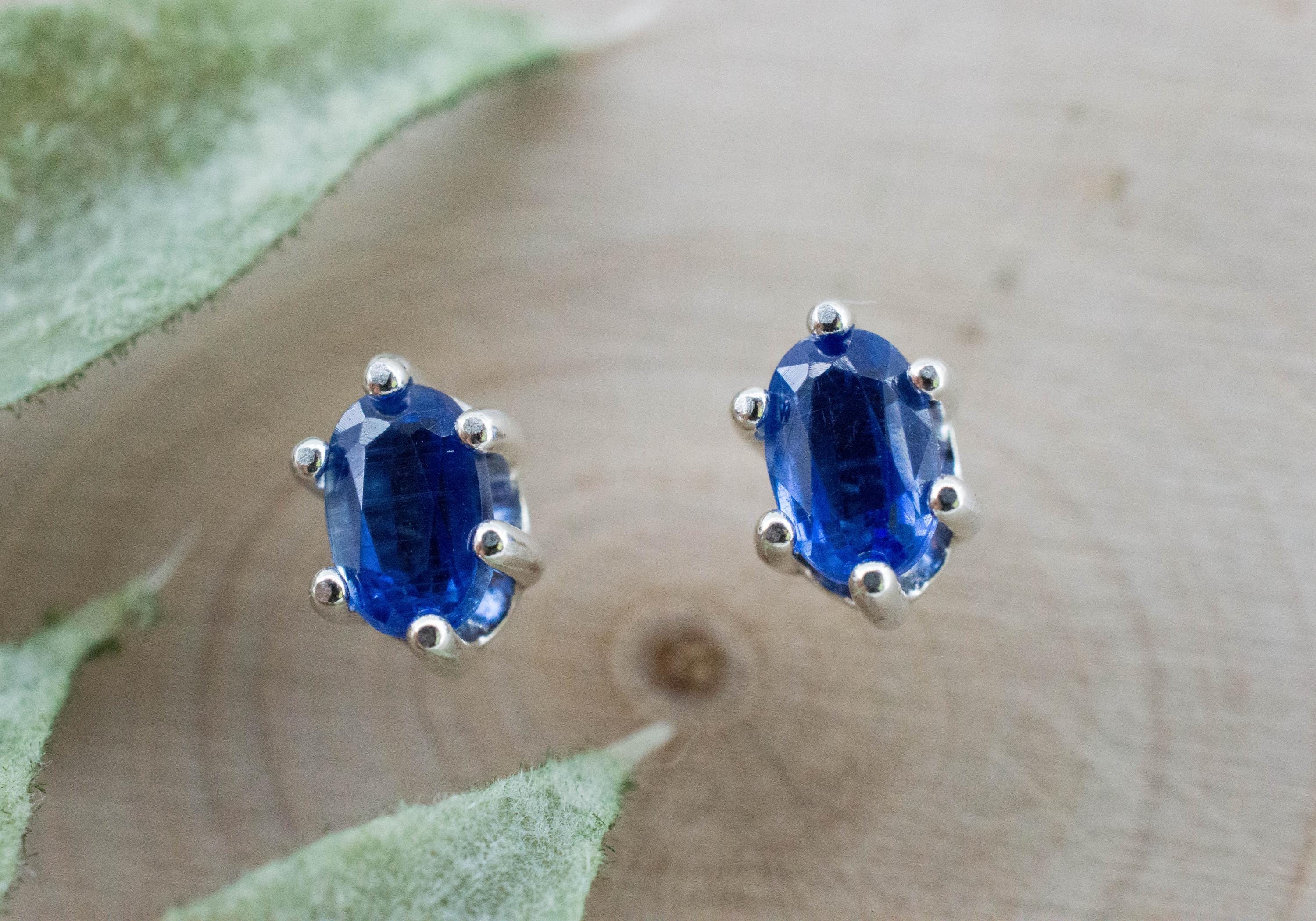 Kyanite Earrings; Natural Untreated Nepal Kyanite; 1.405cts - Mark Oliver Gems
