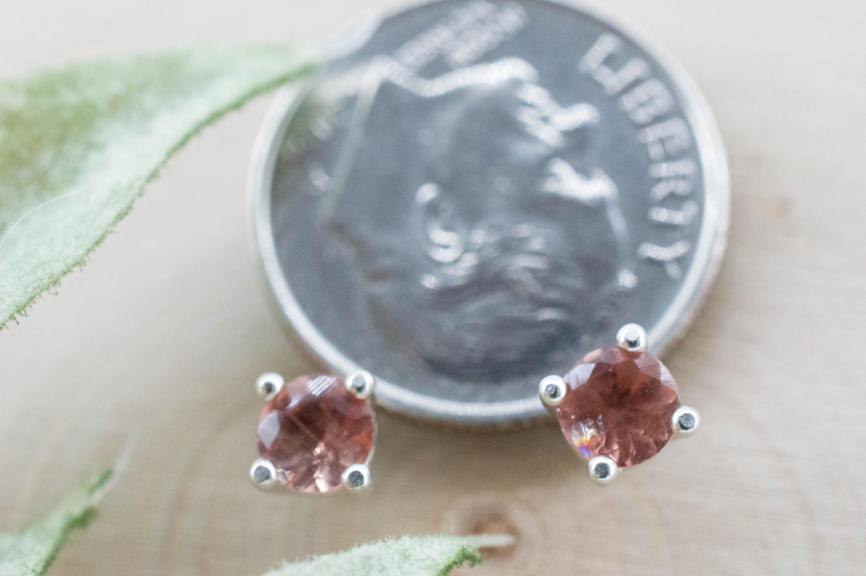 Oregon Sunstone Earrings; Natural Untreated USA Sunstone; 0.445cts - Mark Oliver Gems