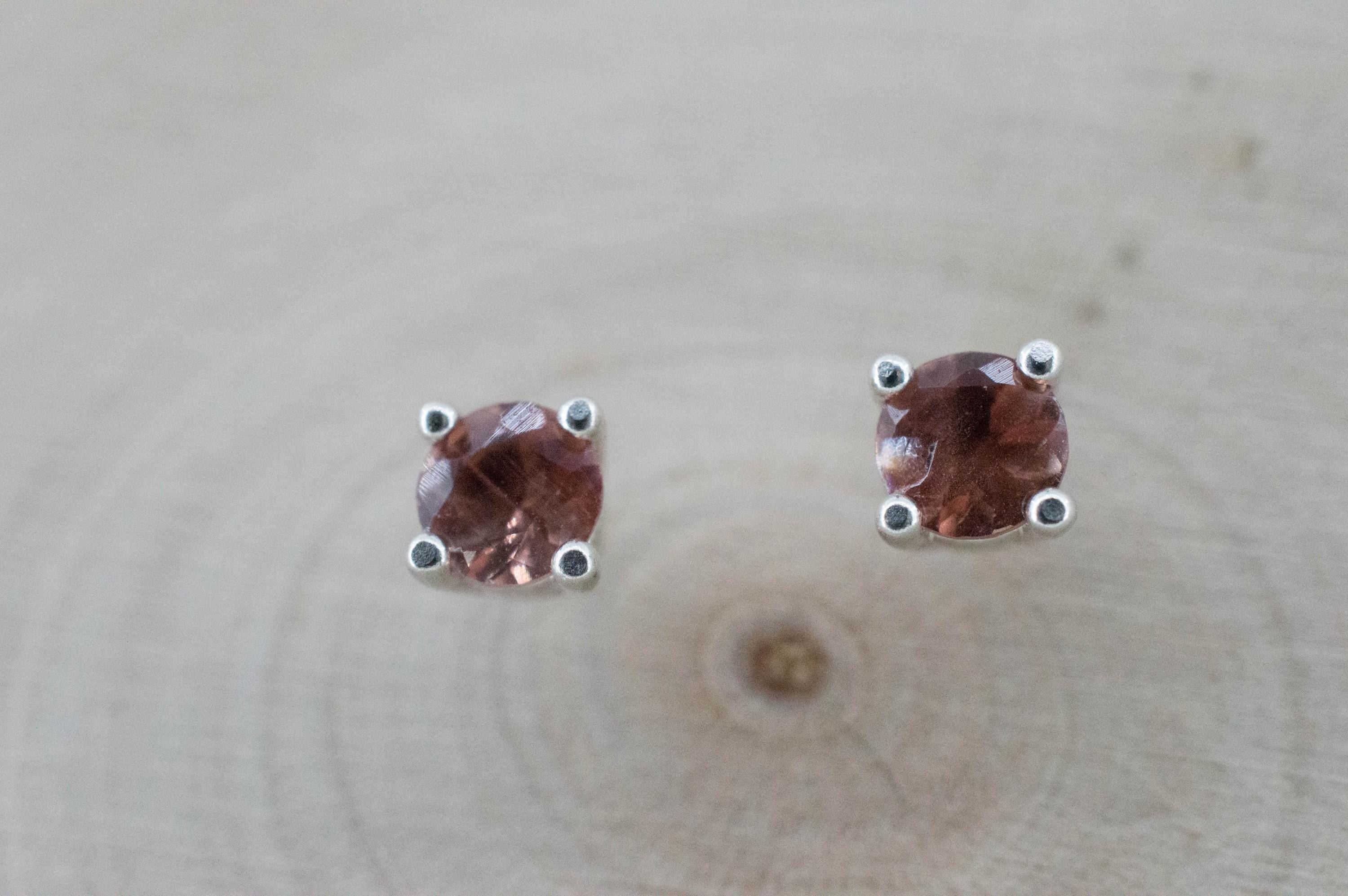Oregon Sunstone Earrings; Natural Untreated USA Sunstone; 0.445cts - Mark Oliver Gems