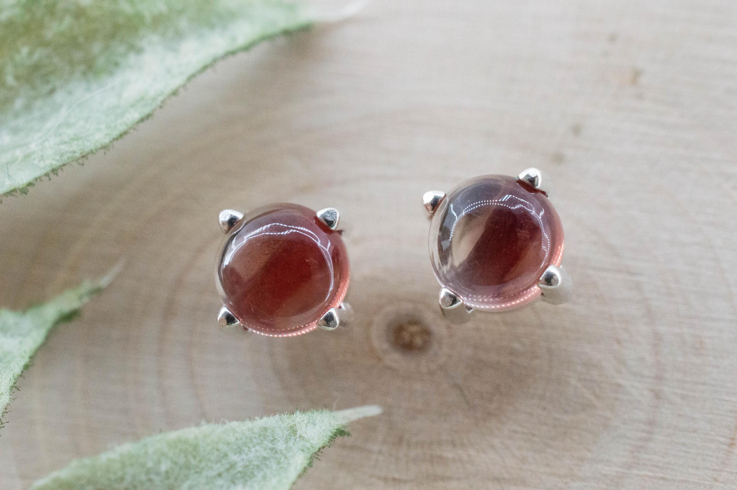 Oregon Sunstone Earrings; Natural Untreated USA Sunstone; 1.980cts - Mark Oliver Gems