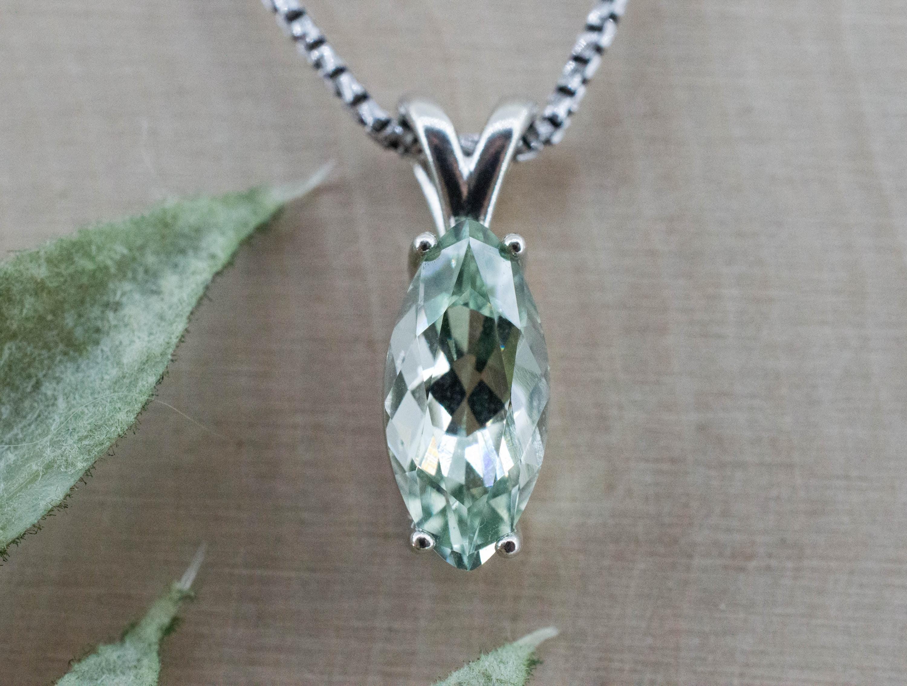 Prasiolite Pendant; Natural Brazil Green Amethyst; 2.580cts - Mark Oliver Gems