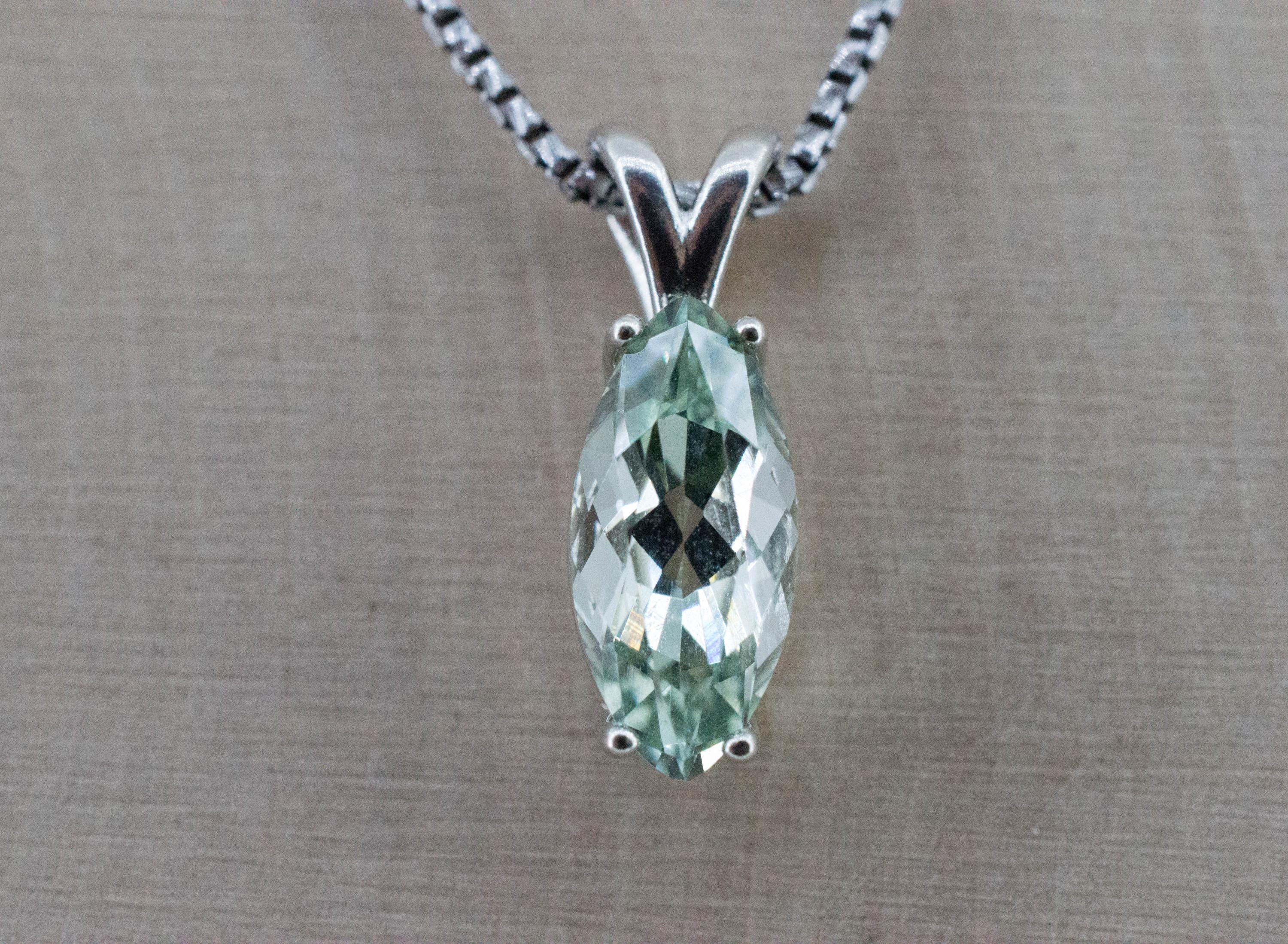 Prasiolite Pendant; Natural Brazil Green Amethyst; 2.580cts - Mark Oliver Gems