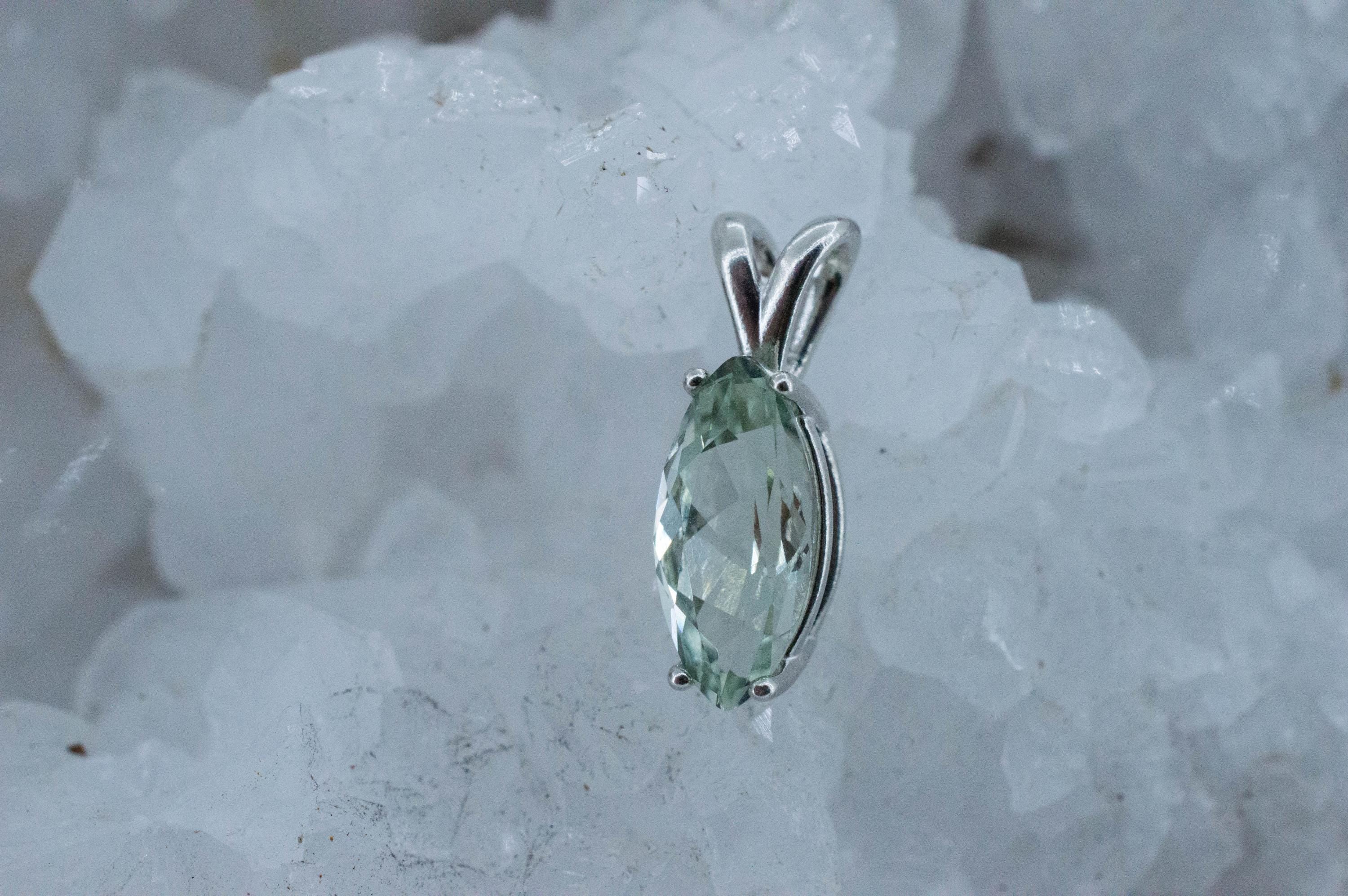 Prasiolite Pendant; Natural Brazil Green Amethyst; 2.580cts - Mark Oliver Gems