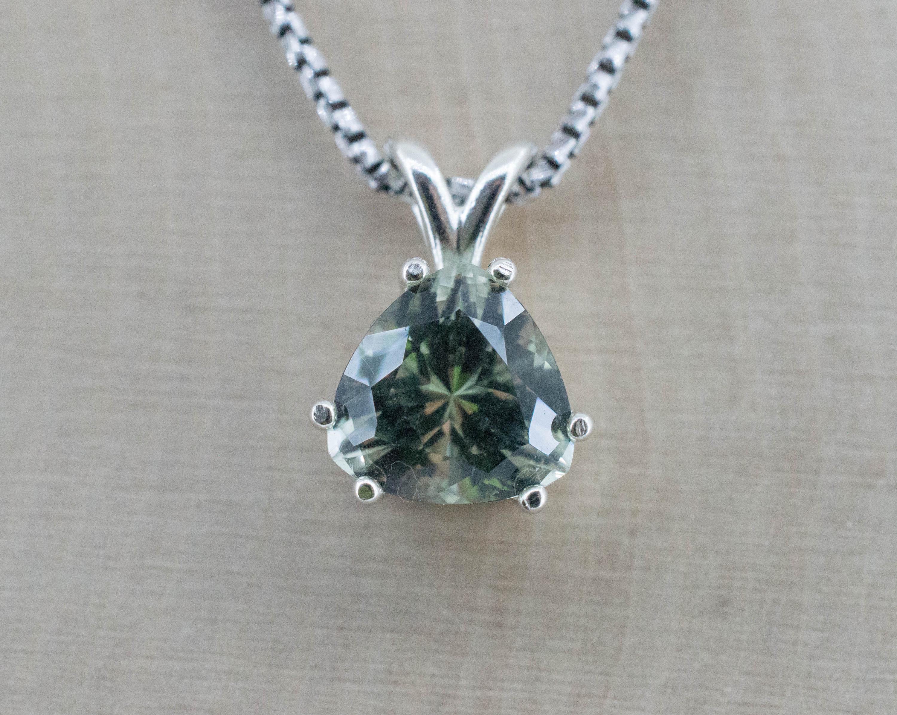 Prasiolite Pendant; Natural Brazil Green Amethyst; 2.600cts - Mark Oliver Gems