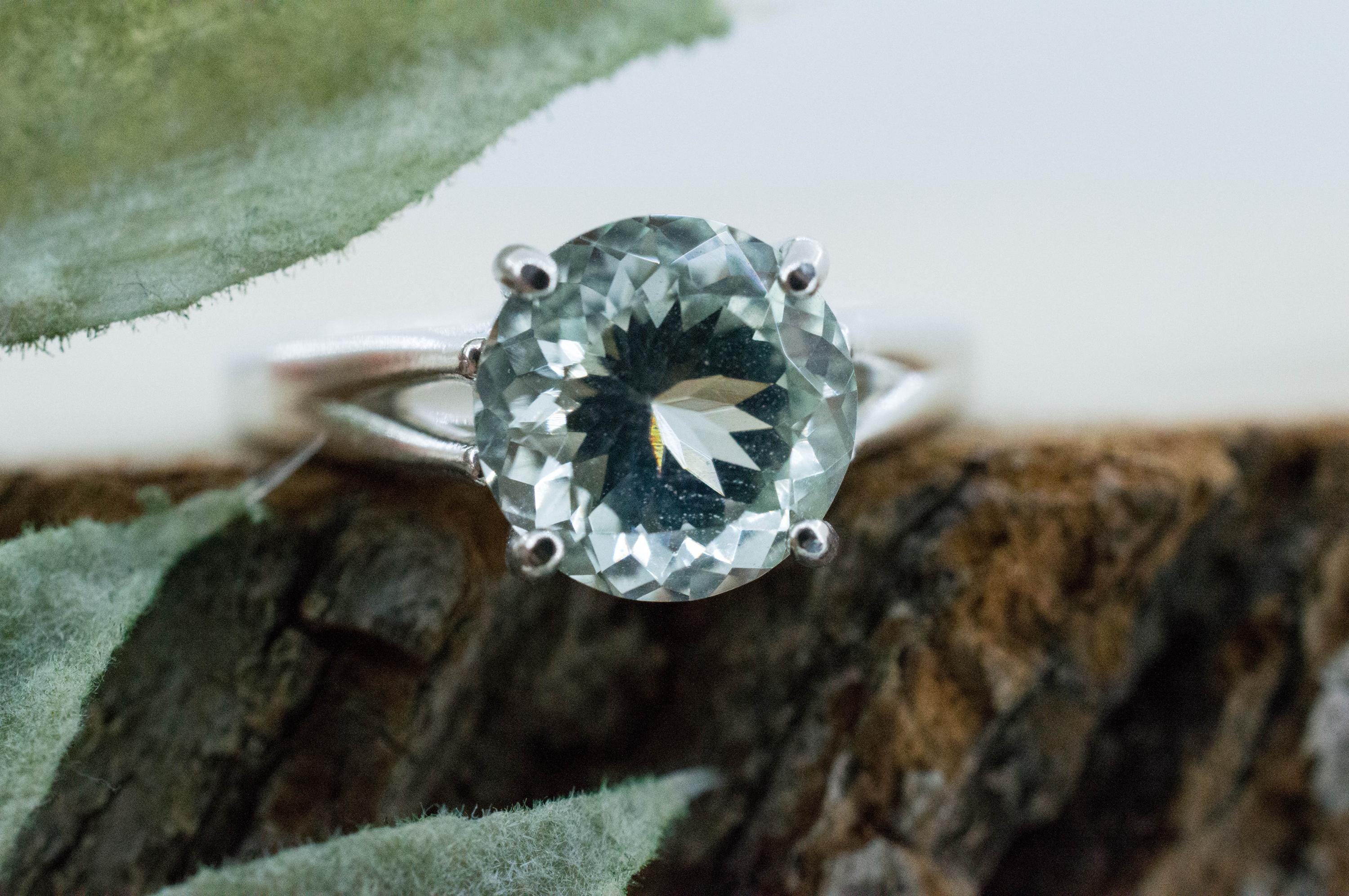 Prasiolite Ring, Natural Brazil Green Amethyst; 2.635cts - Mark Oliver Gems