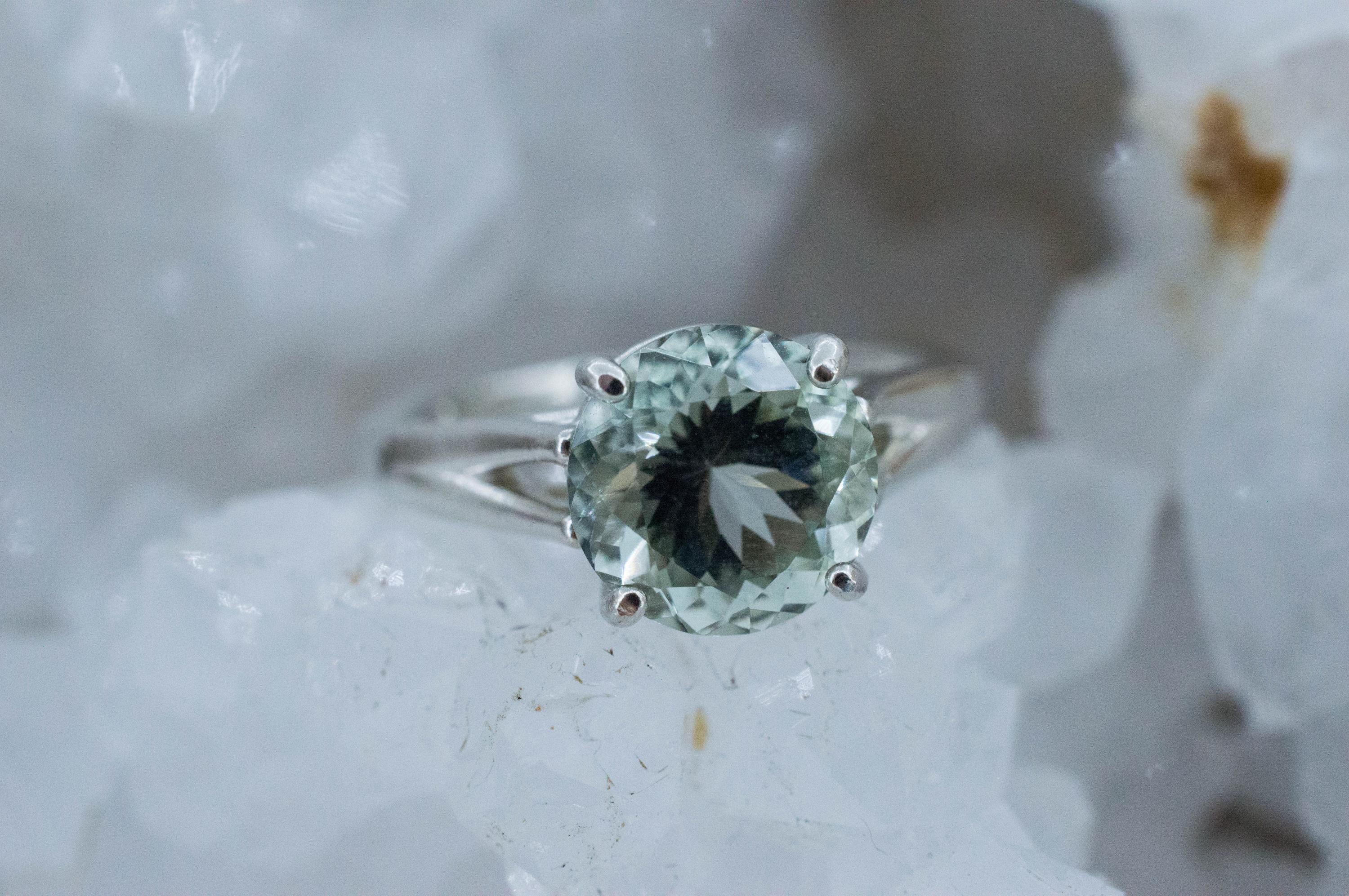 Prasiolite Ring, Natural Brazil Green Amethyst; 2.635cts - Mark Oliver Gems