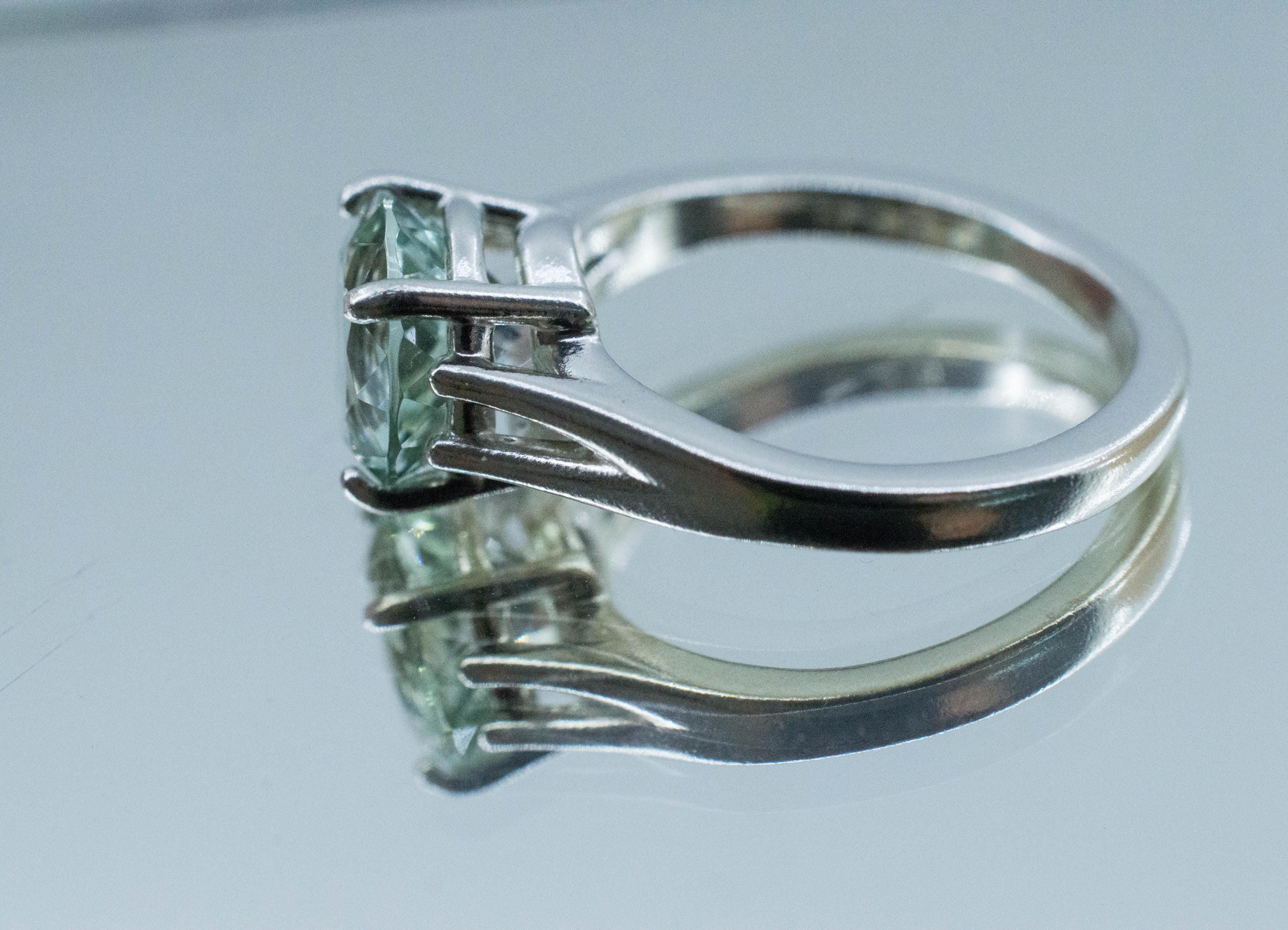 Prasiolite Ring, Natural Brazil Green Amethyst; 2.635cts - Mark Oliver Gems