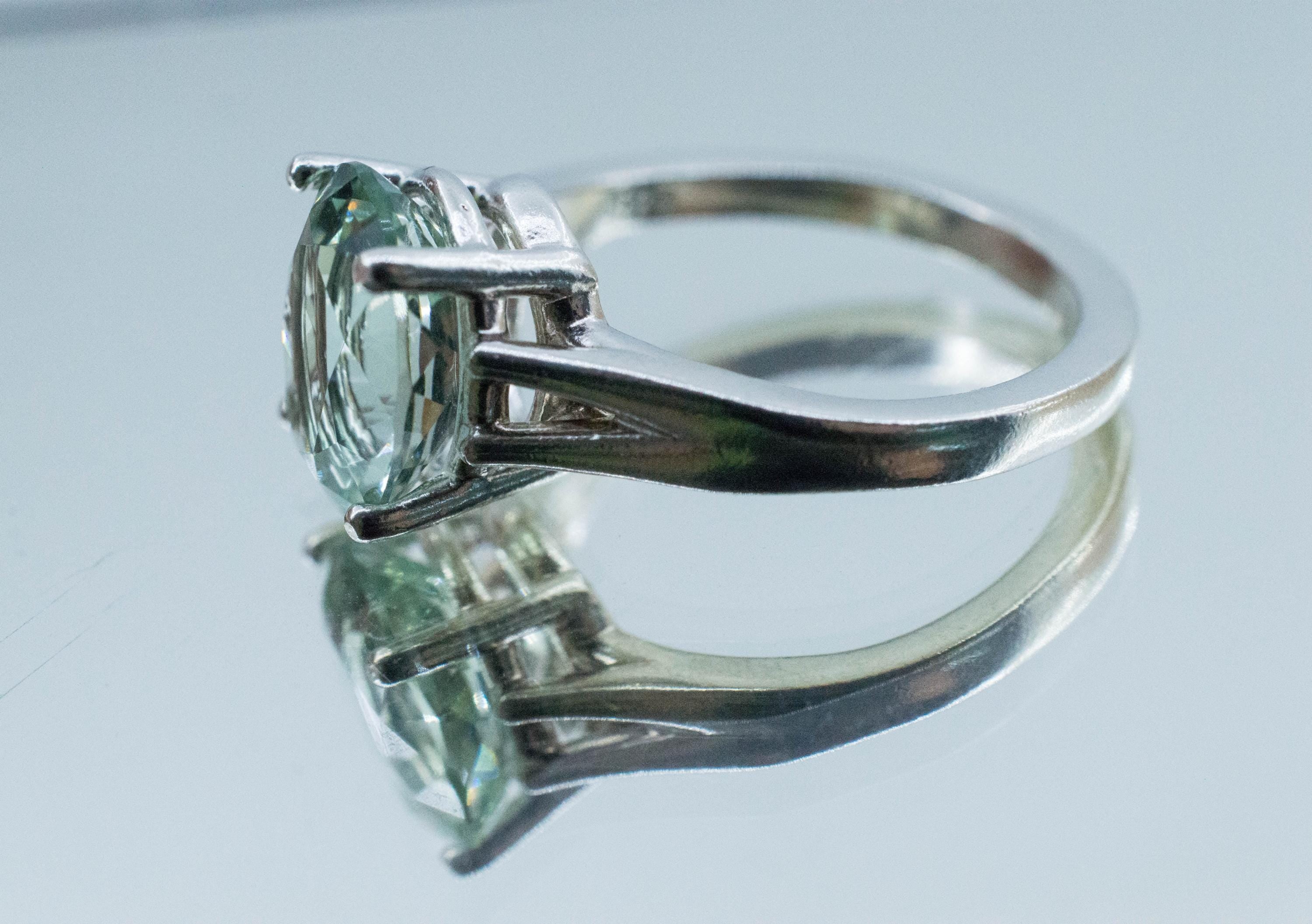 Prasiolite Ring, Natural Brazil Green Amethyst; 3.330cts - Mark Oliver Gems