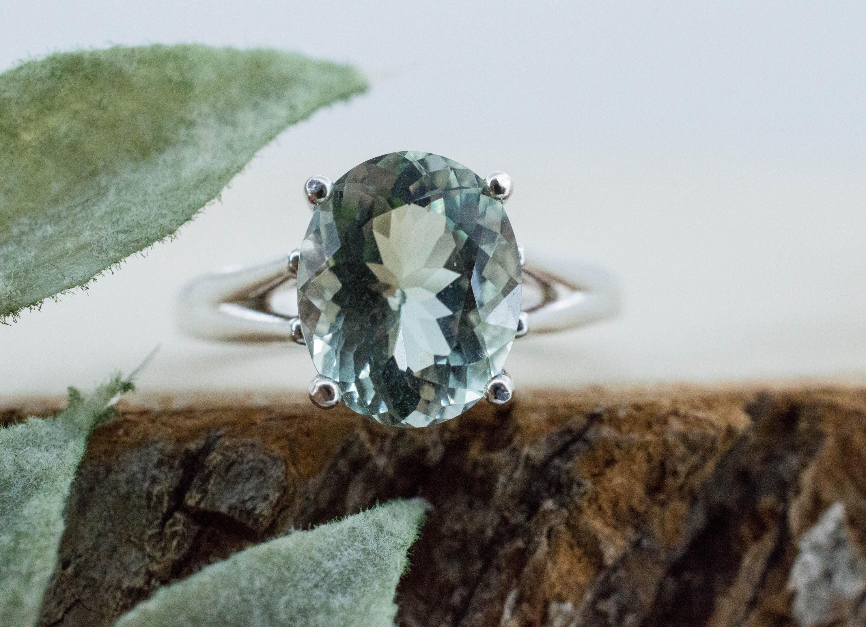 Prasiolite Ring, Natural Brazil Green Amethyst; 3.330cts - Mark Oliver Gems