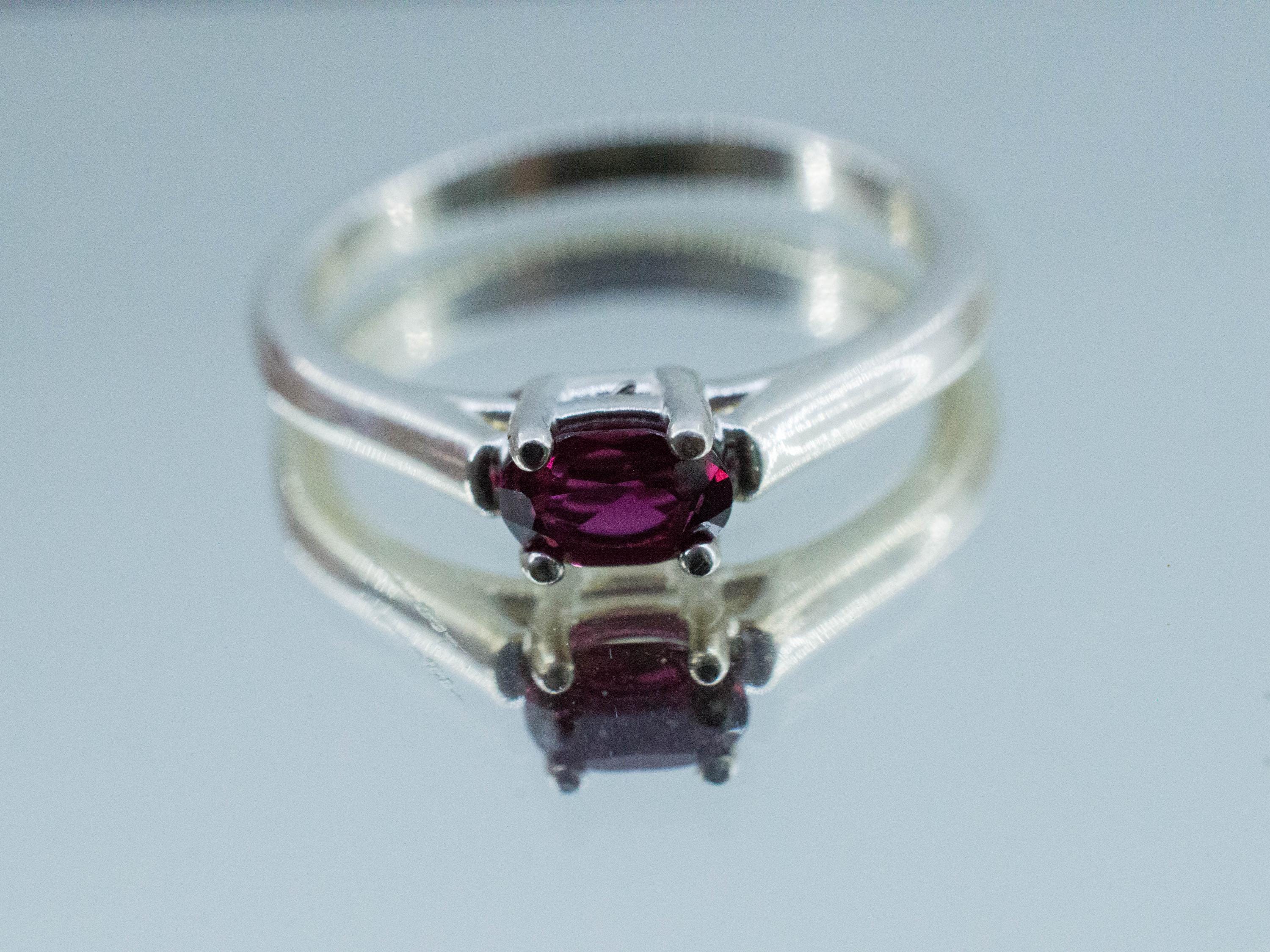 Rubellite Tourmaline Ring; Natural Untreated Brazilian Tourmaline; 0.405cts - Mark Oliver Gems