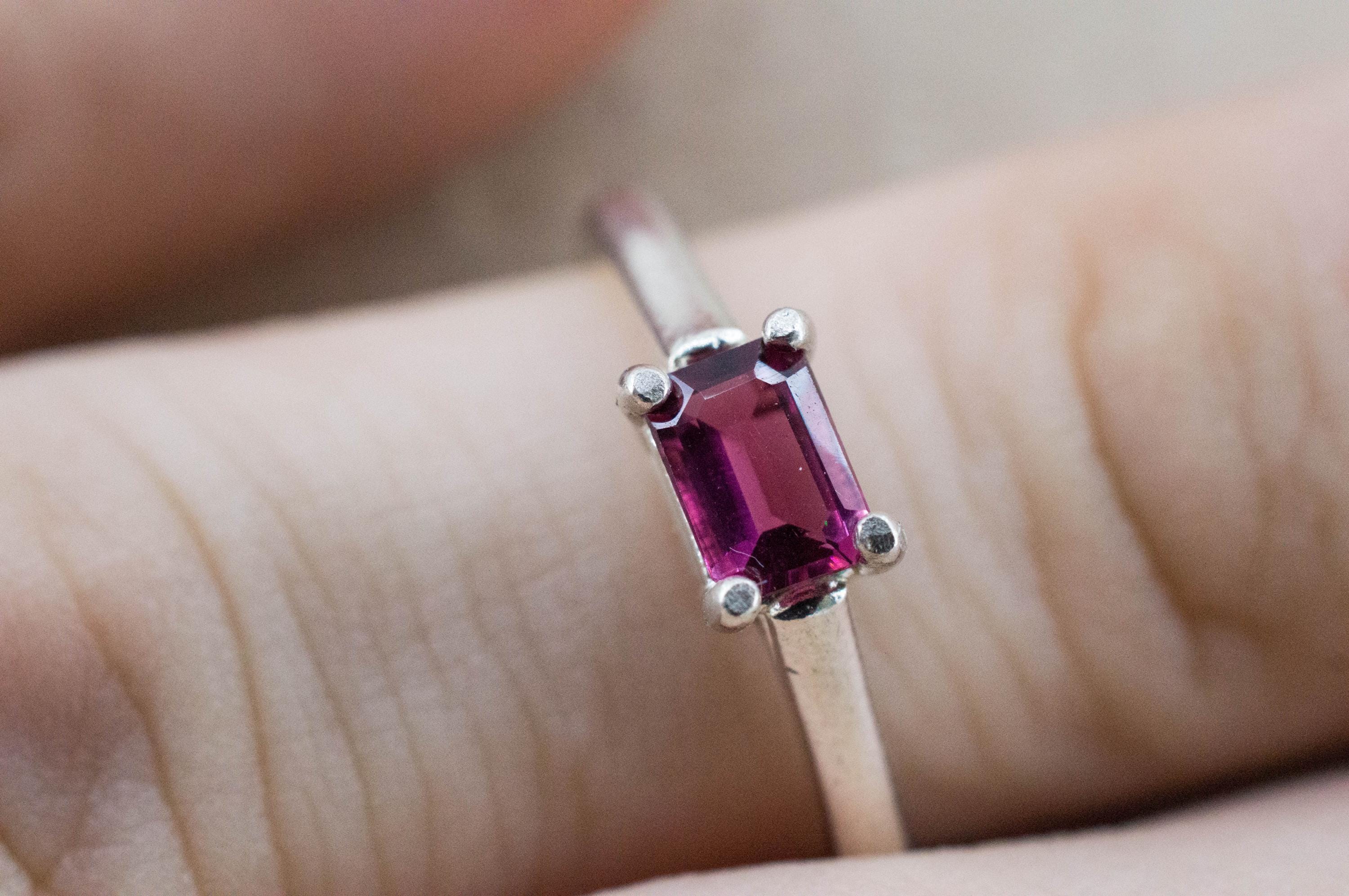 Rubellite Tourmaline Ring; Natural Untreated Brazilian Tourmaline; 0.450cts - Mark Oliver Gems