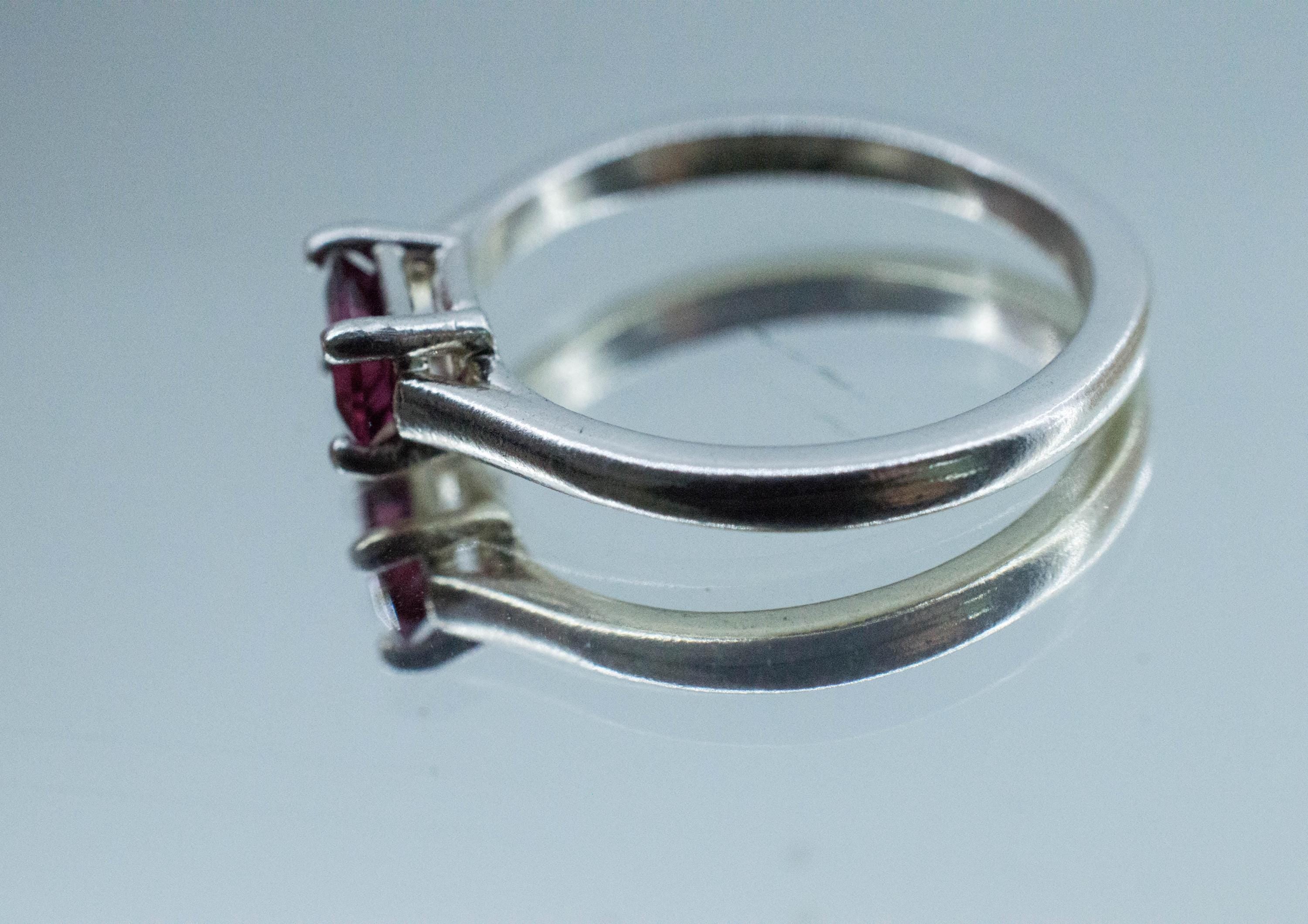Rubellite Tourmaline Ring; Natural Untreated Brazilian Tourmaline; 0.450cts - Mark Oliver Gems