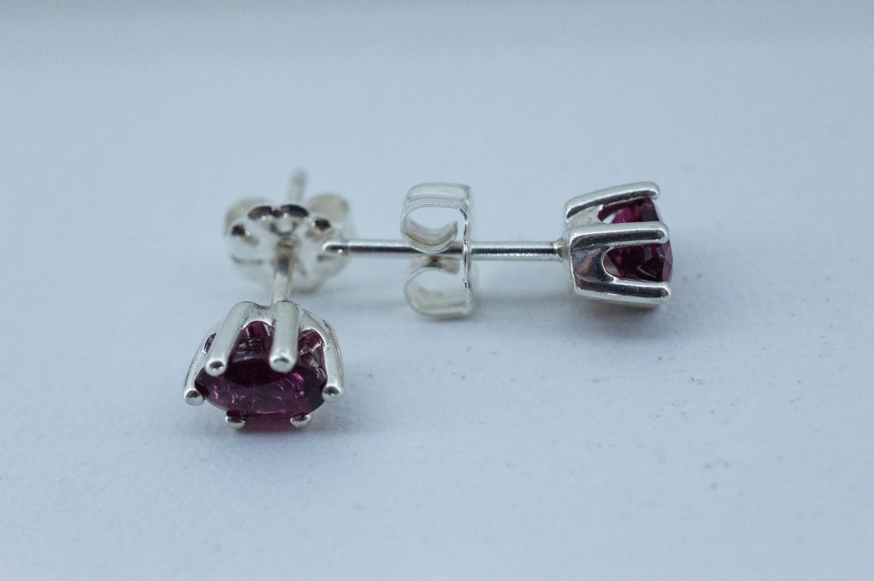 Rubellite Tourmaline Earrings; Natural Untreated Brazilian Tourmaline; 0.850cts - Mark Oliver Gems