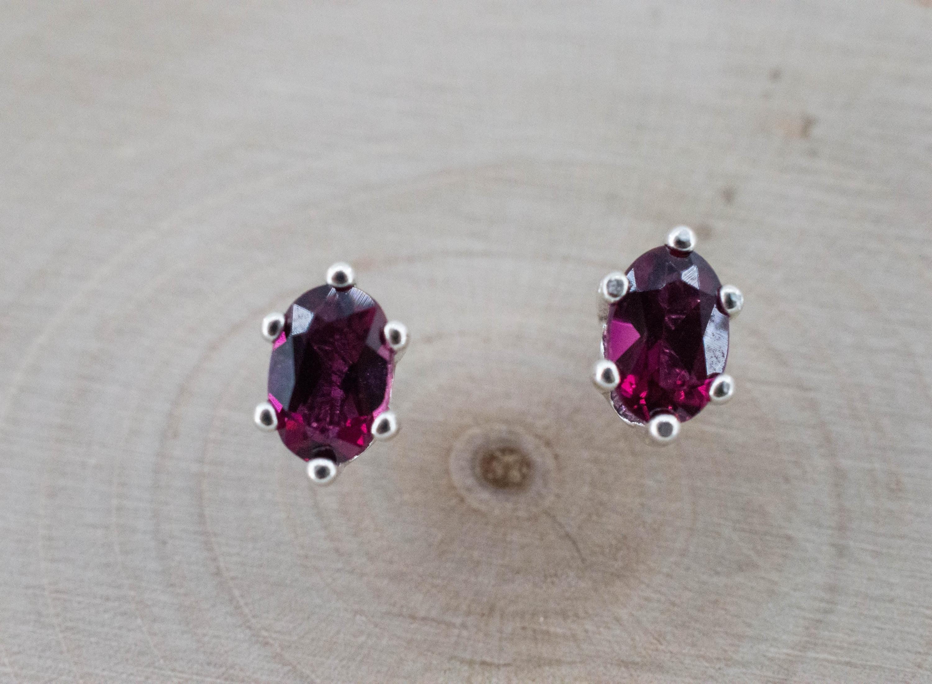 Rubellite Tourmaline Earrings; Natural Untreated Brazilian Tourmaline; 0.850cts - Mark Oliver Gems