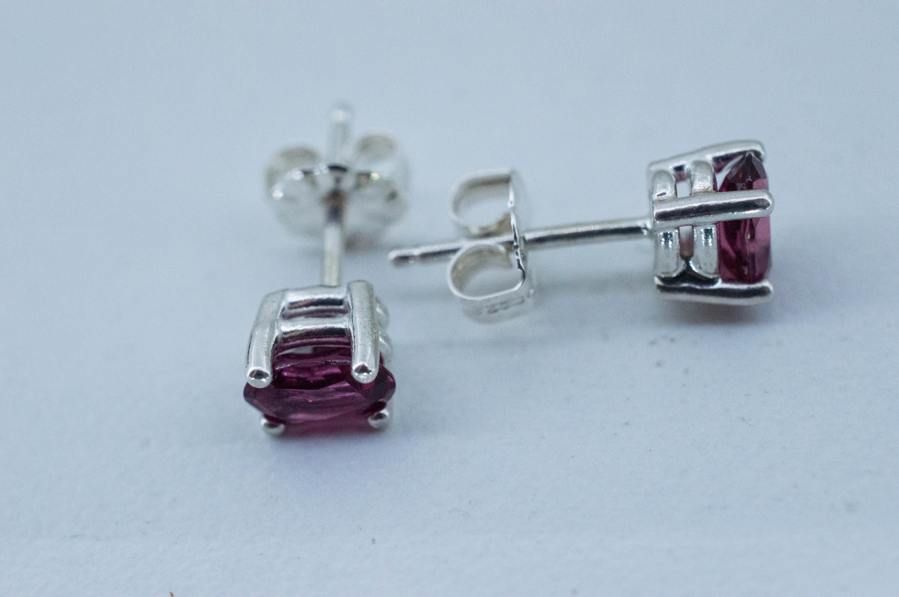 Rubellite Tourmaline Earrings; Natural Untreated Brazilian Tourmaline; 0.880cts - Mark Oliver Gems