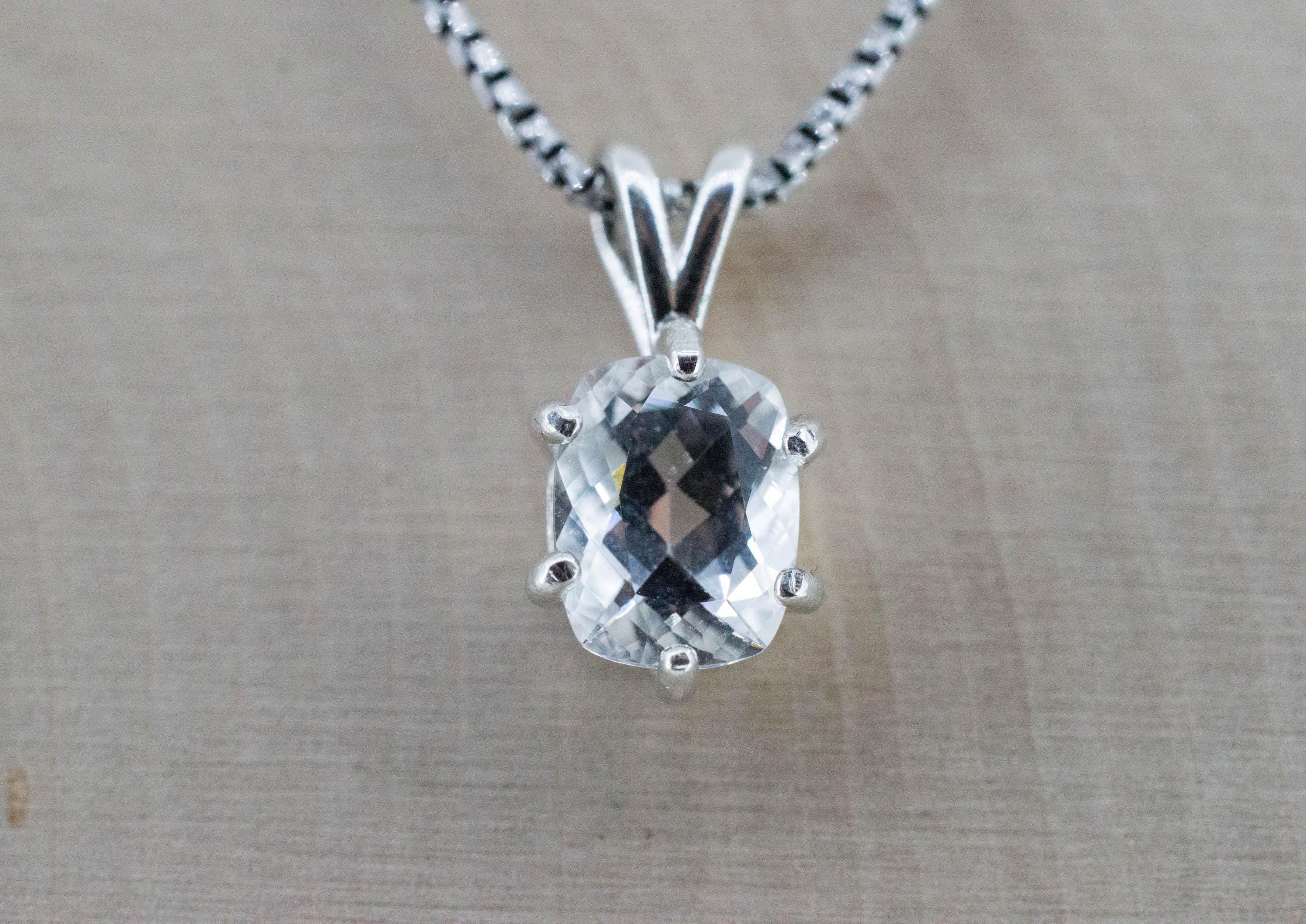 Topaz Pendant; Natural Untreated Brazil Silver Topaz; 2.400cts