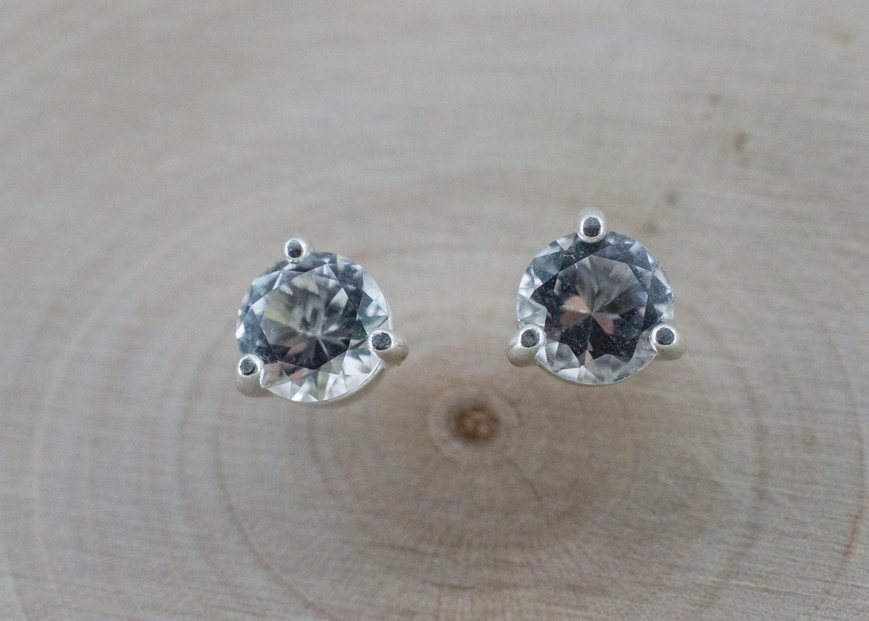 Topaz Earrings; Natural Untreated Brazil Topaz; 1.705cts