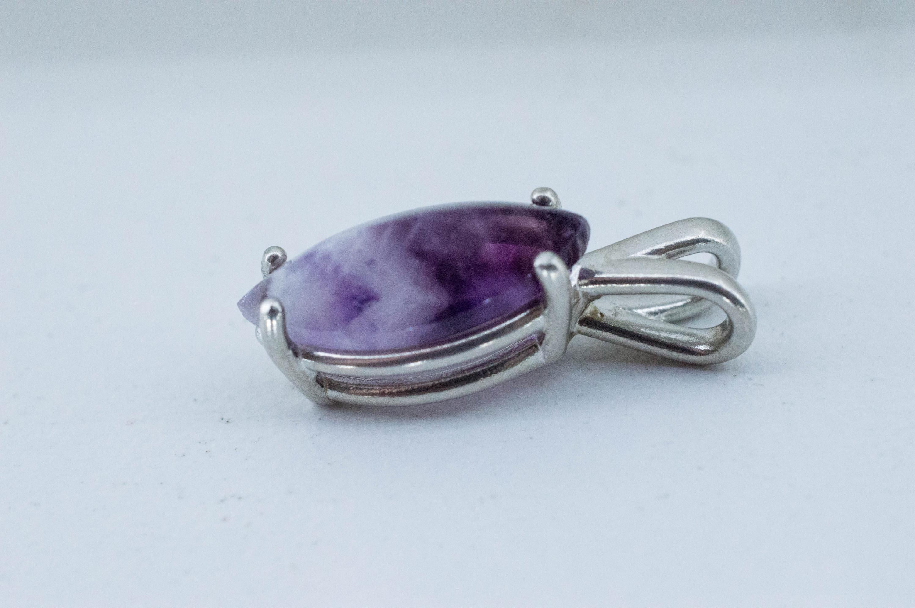 Chevron Amethyst Pendant, Natural Untreated Brazil Amethyst; 3.075cts