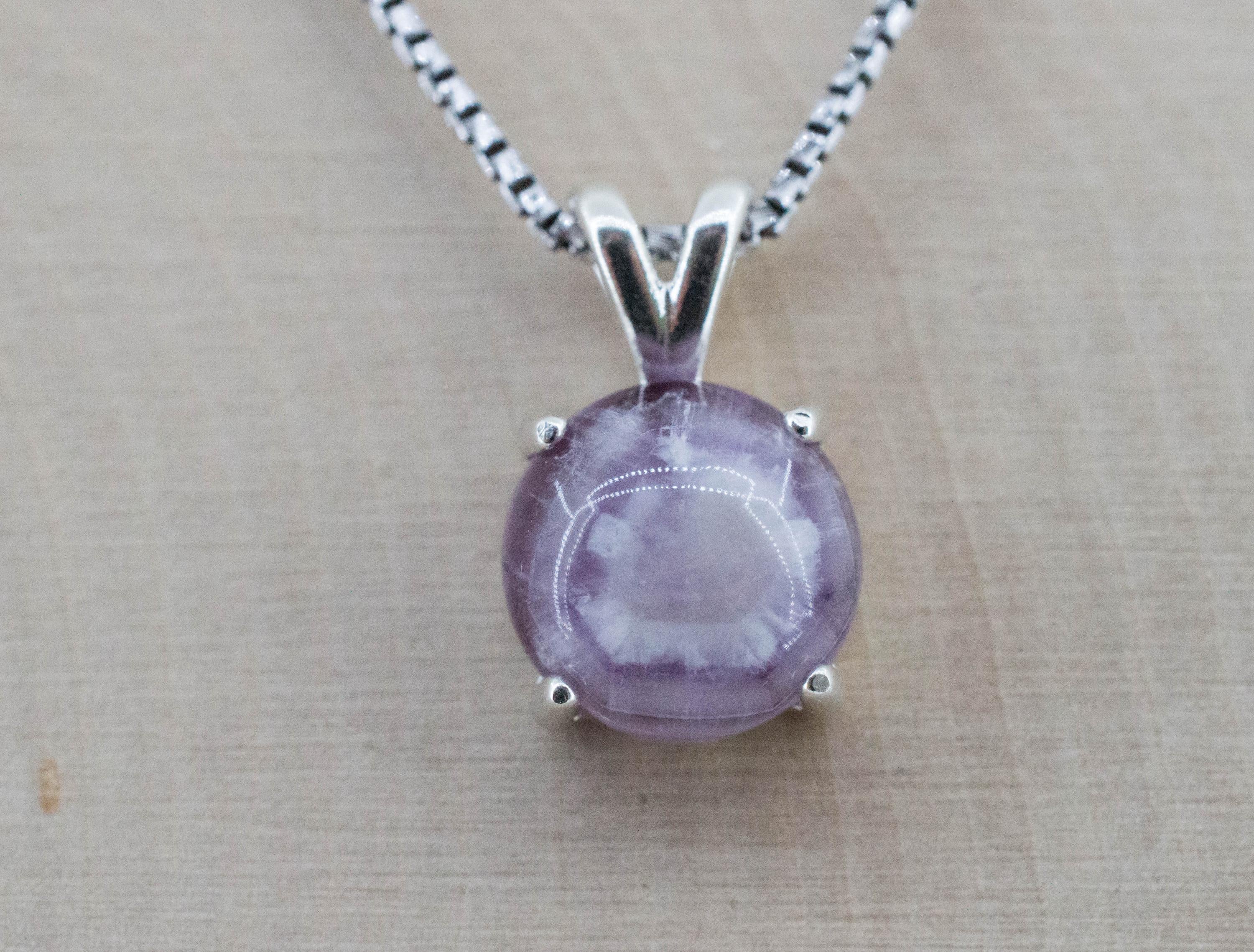 Chevron Amethyst Pendant, Natural Untreated Brazil Amethyst; 4.695cts