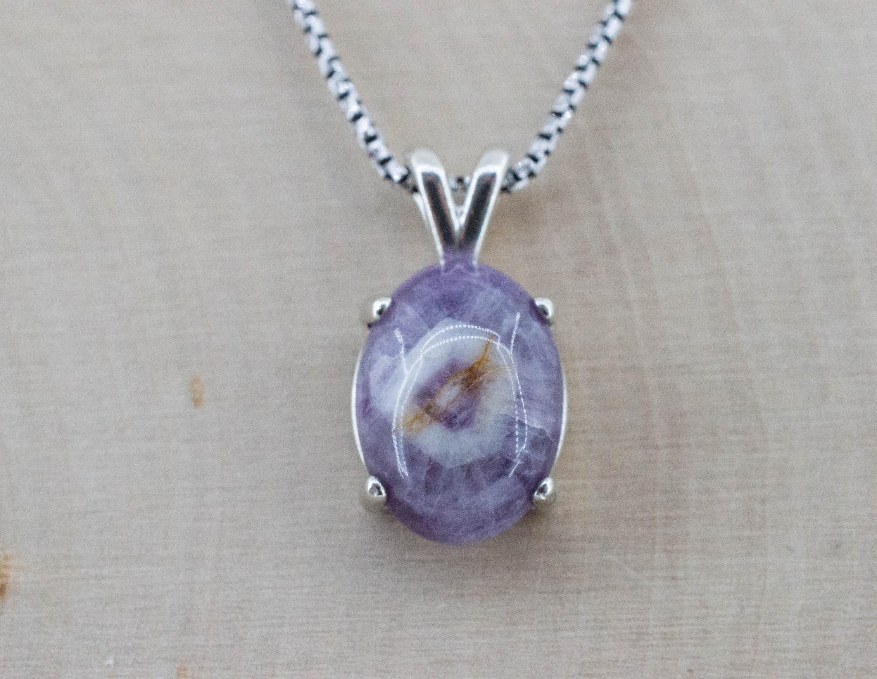 Chevron Amethyst Pendant, Natural Untreated Brazil Amethyst; 6.635cts