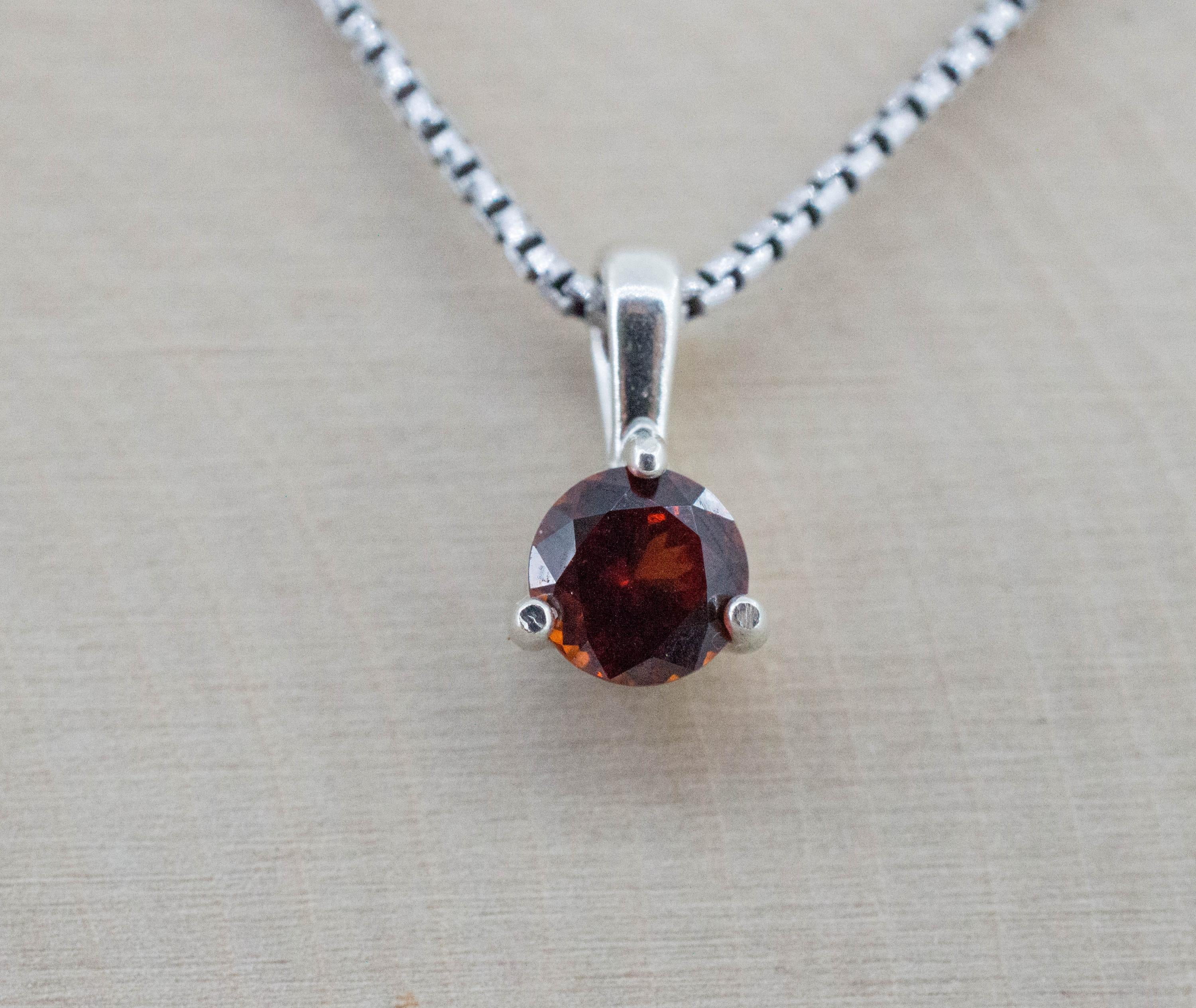Spessartite Garnet Pendant; Natural Untreated Tanzania Lindi Garnet; 1.040cts