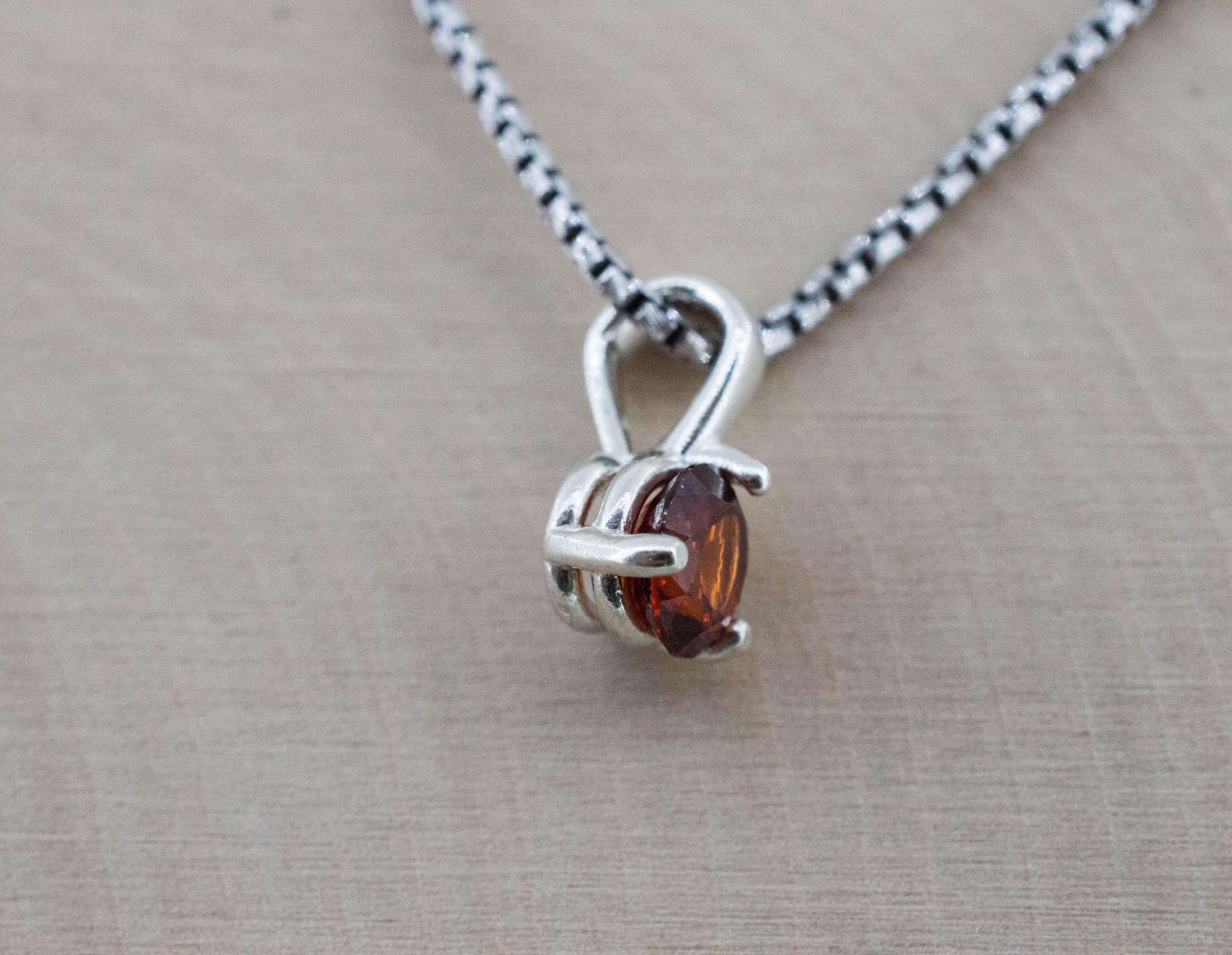 Spessartite Garnet Pendant; Natural Untreated Tanzania Lindi Garnet; 1.040cts