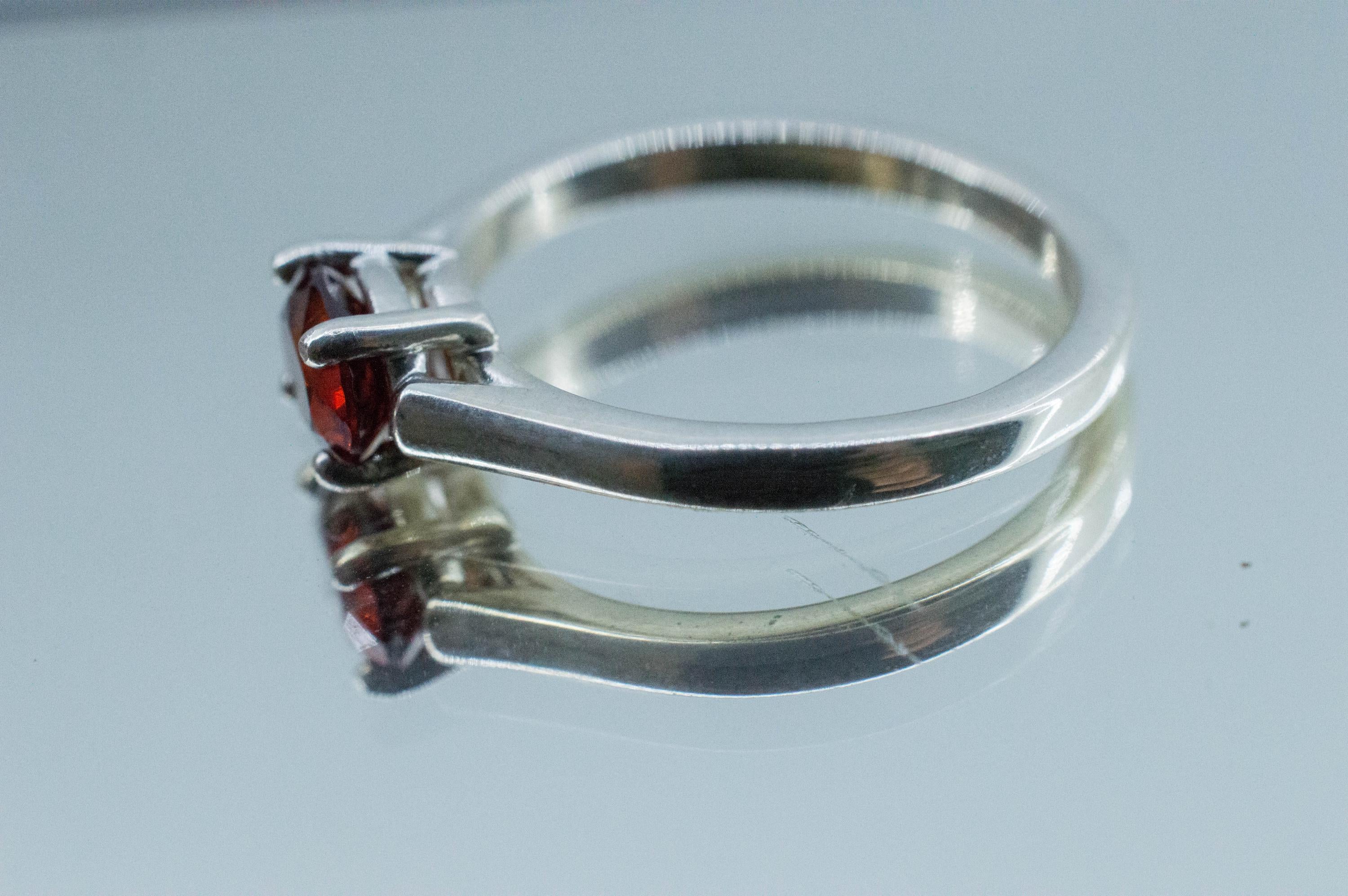 Spessartite Garnet Ring; Natural Untreated Tanzania Lindi Garnet; 1.015cts