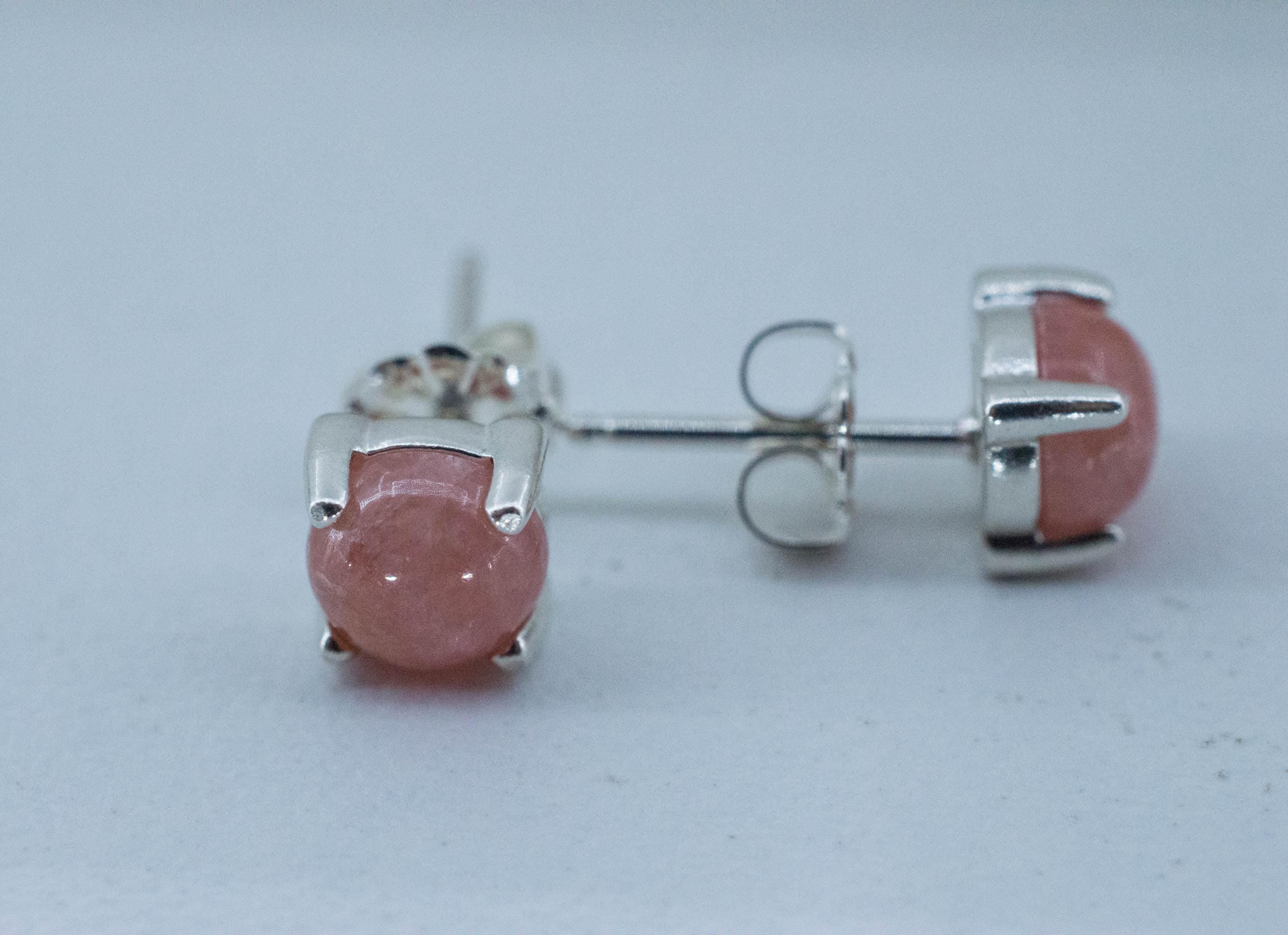 Rhodochrosite Earrings; Natural Untreated Argentina Rhodochrosite; 2.420cts - Mark Oliver Gems