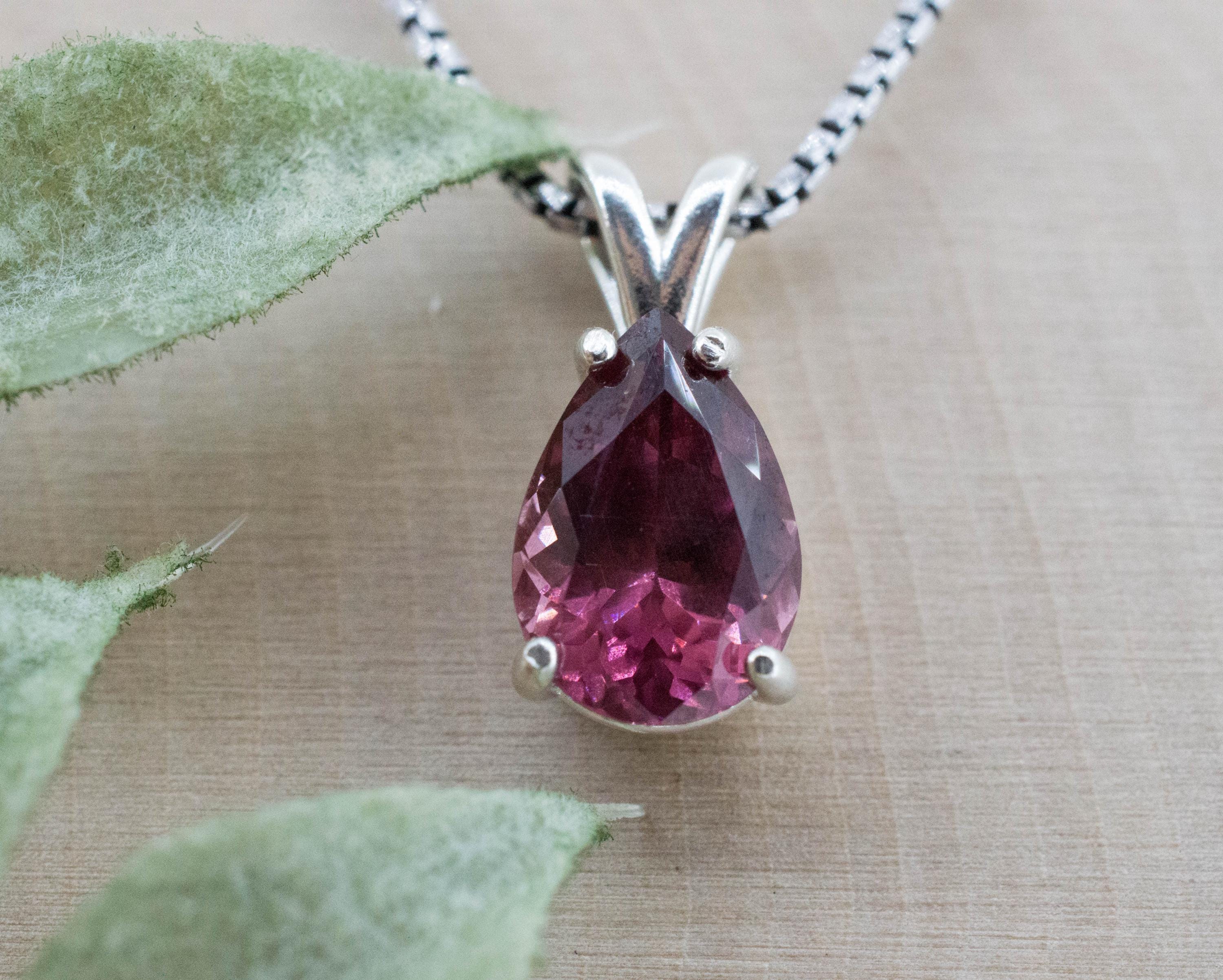 Imperial Garnet Pendant; Natural Untreated Tanzania Lindi Garnet; 3.805cts - Mark Oliver Gems