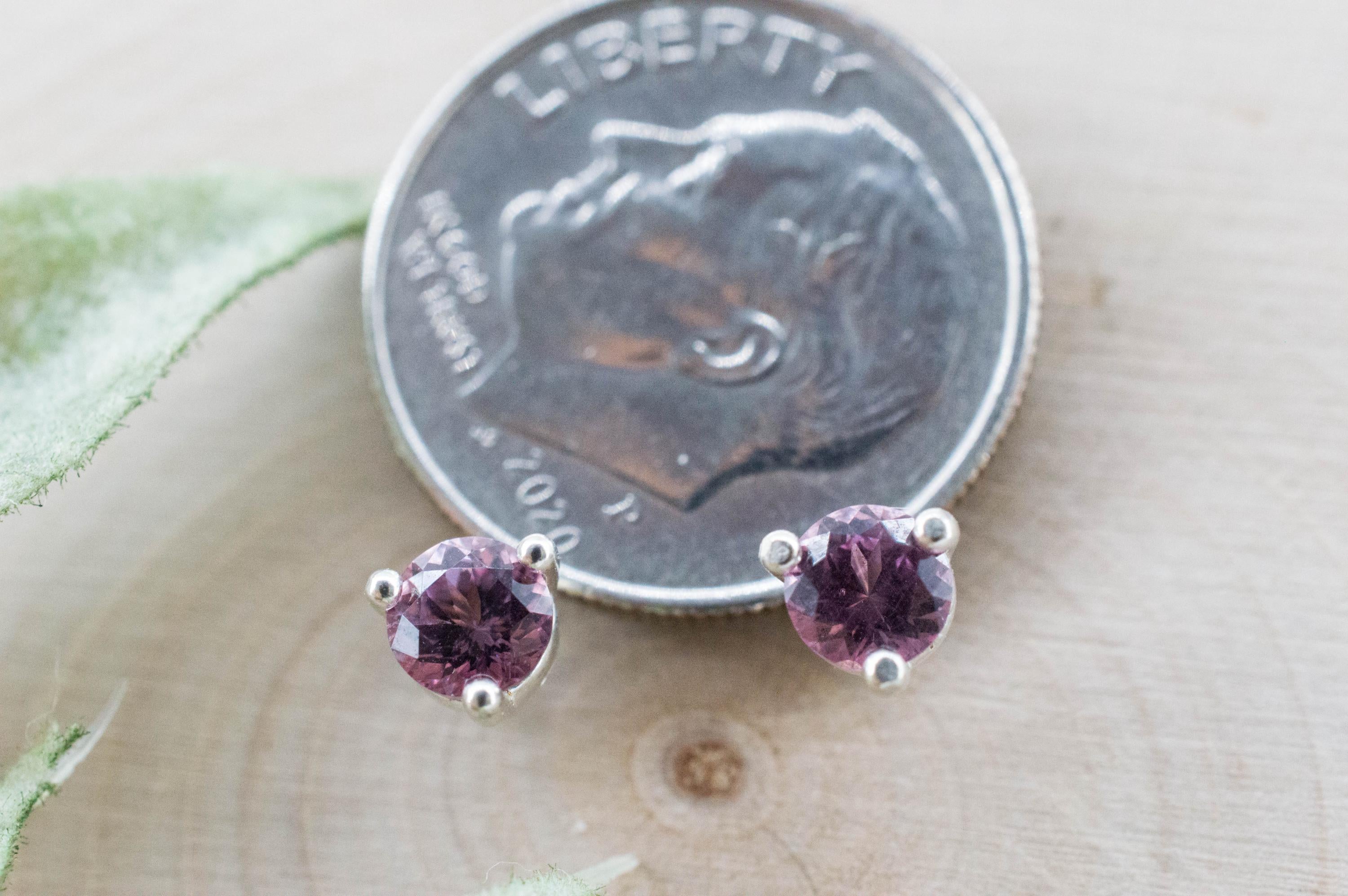 Imperial Garnet Earrings; Natural Untreated Tanzania Lindi Garnet; 0.620cts - Mark Oliver Gems