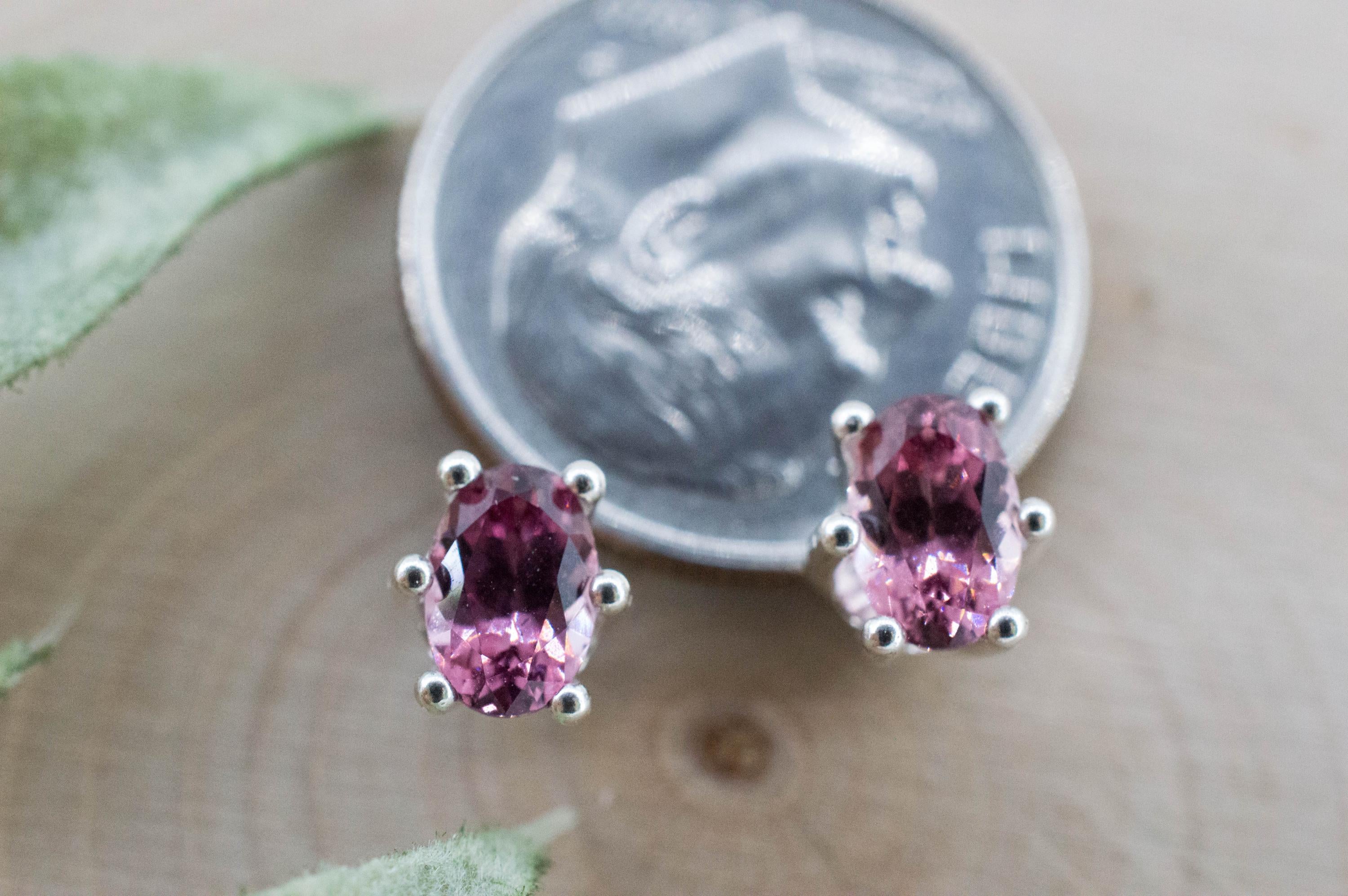 Imperial Garnet Earrings; Natural Untreated Tanzania Lindi Garnet; 1.135cts - Mark Oliver Gems