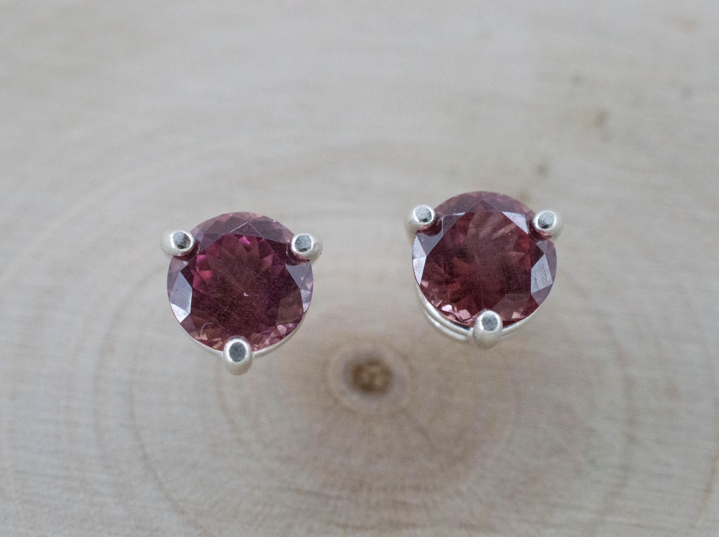 Imperial Garnet Earrings; Natural Untreated Tanzania Lindi Garnet; 1.955cts - Mark Oliver Gems