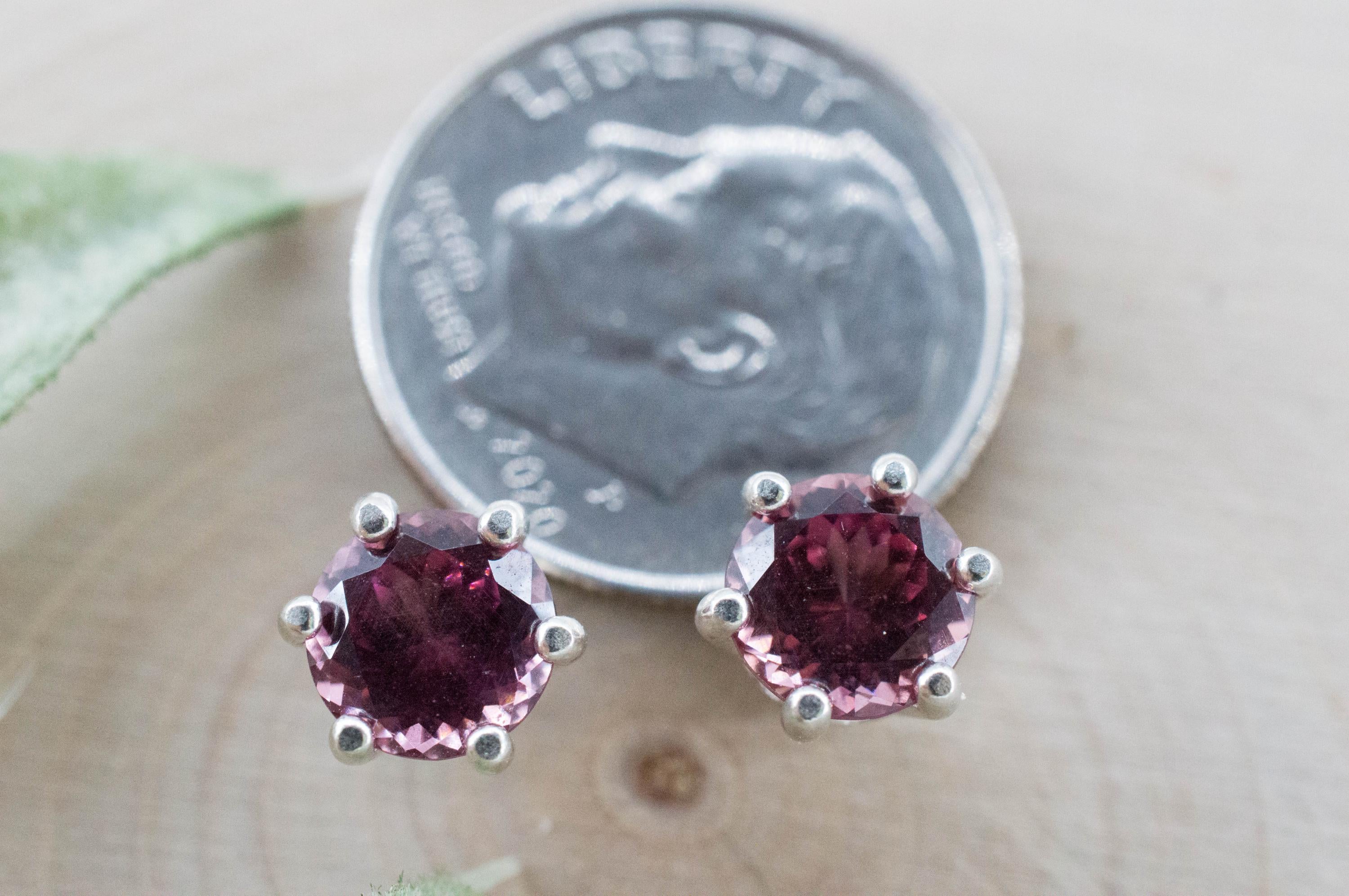 Imperial Garnet Earrings; Natural Untreated Tanzania Lindi Garnet; 2.085cts - Mark Oliver Gems