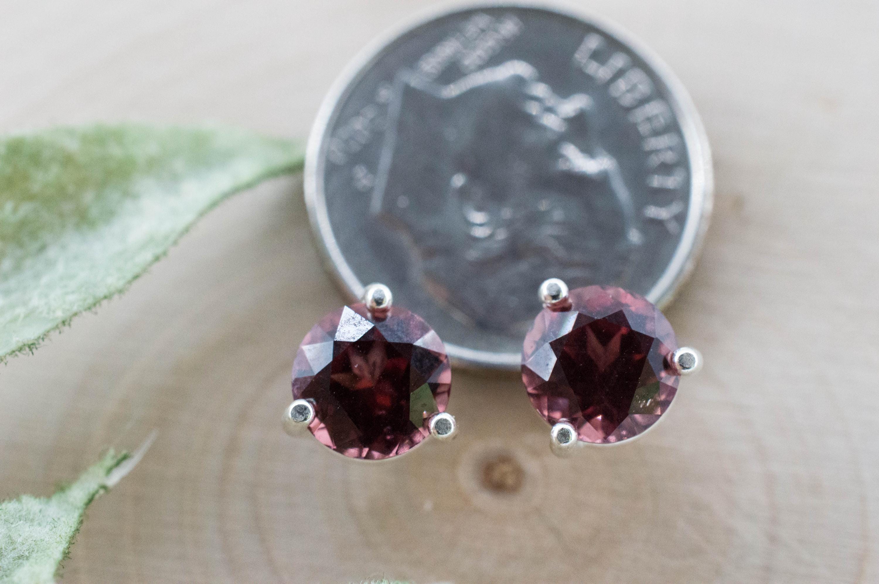 Imperial Garnet Earrings; Natural Untreated Tanzania Lindi Garnet; 2.785cts - Mark Oliver Gems