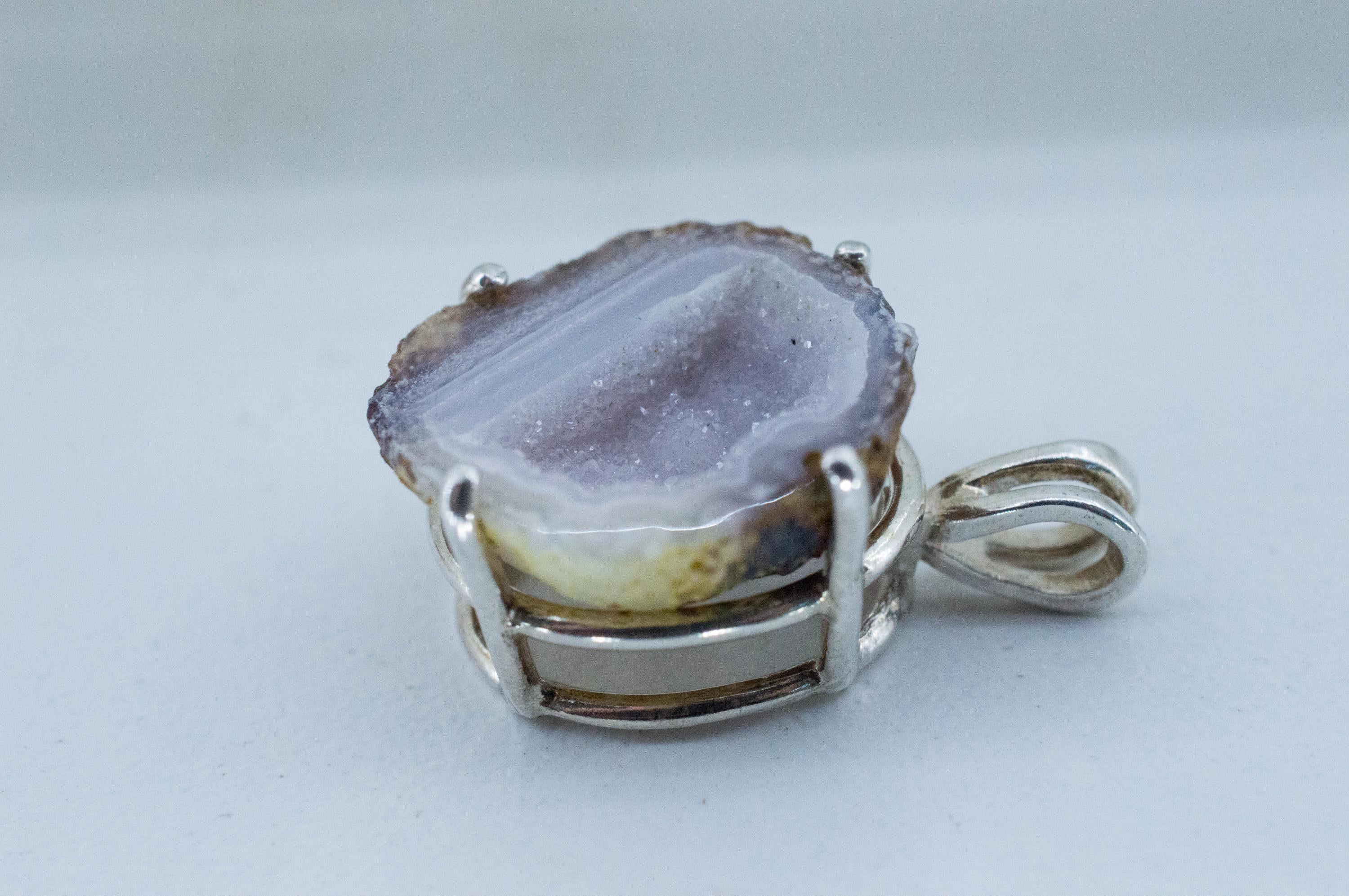 Mini Agate Geode Pendant, Natural Untreated Mexico Tabasco Geode; 8.645cts - Mark Oliver Gems