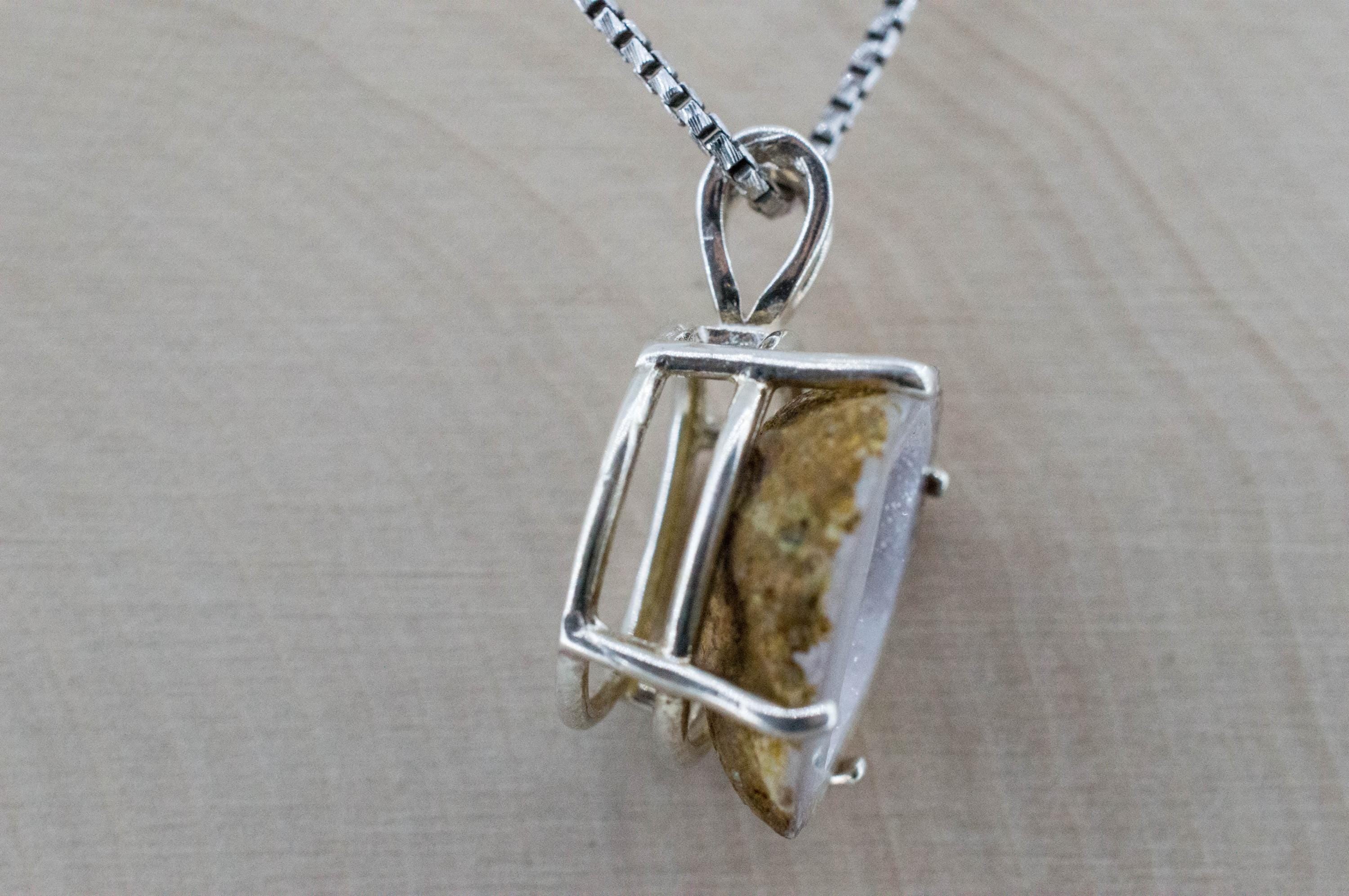 Mini Agate Geode Pendant, Natural Untreated Mexico Tabasco Geode; 8.645cts - Mark Oliver Gems