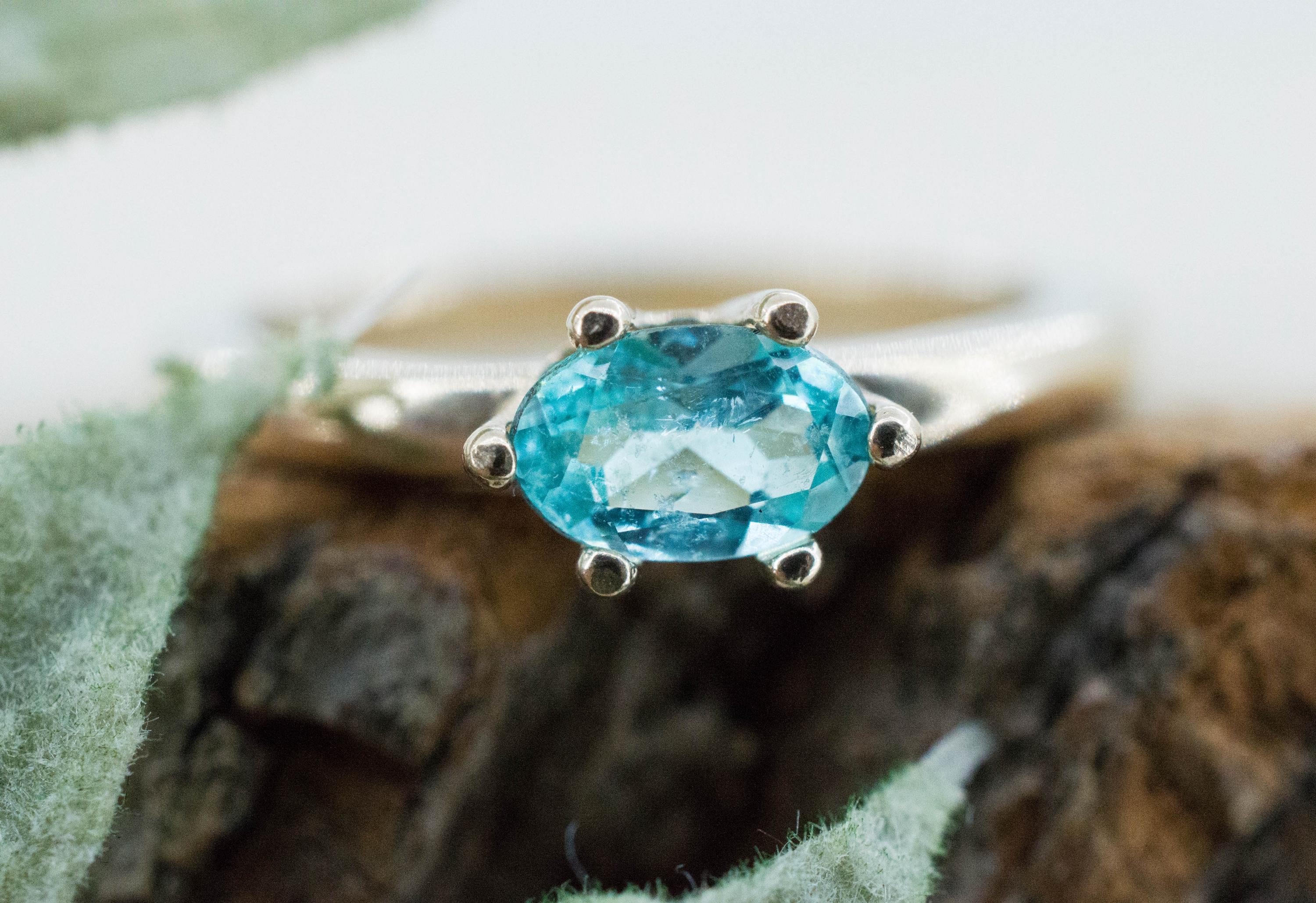 Paraiba Tourmaline Ring; Natural Brazilian Tourmaline; 0.455cts - Mark Oliver Gems