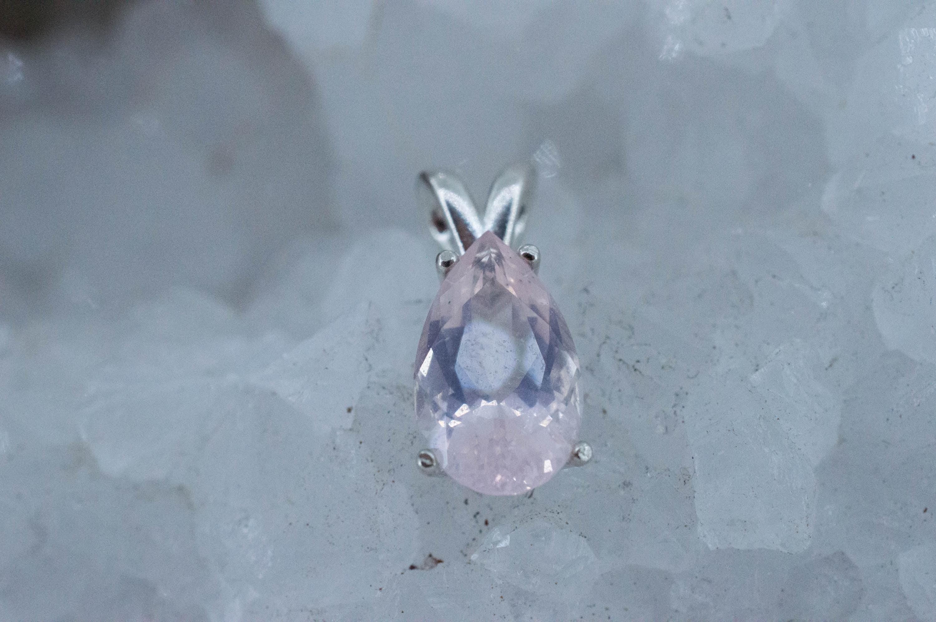 Rose Quartz Pendant; Natural Untreated Brazil Rose Quartz; 2.635cts - Mark Oliver Gems