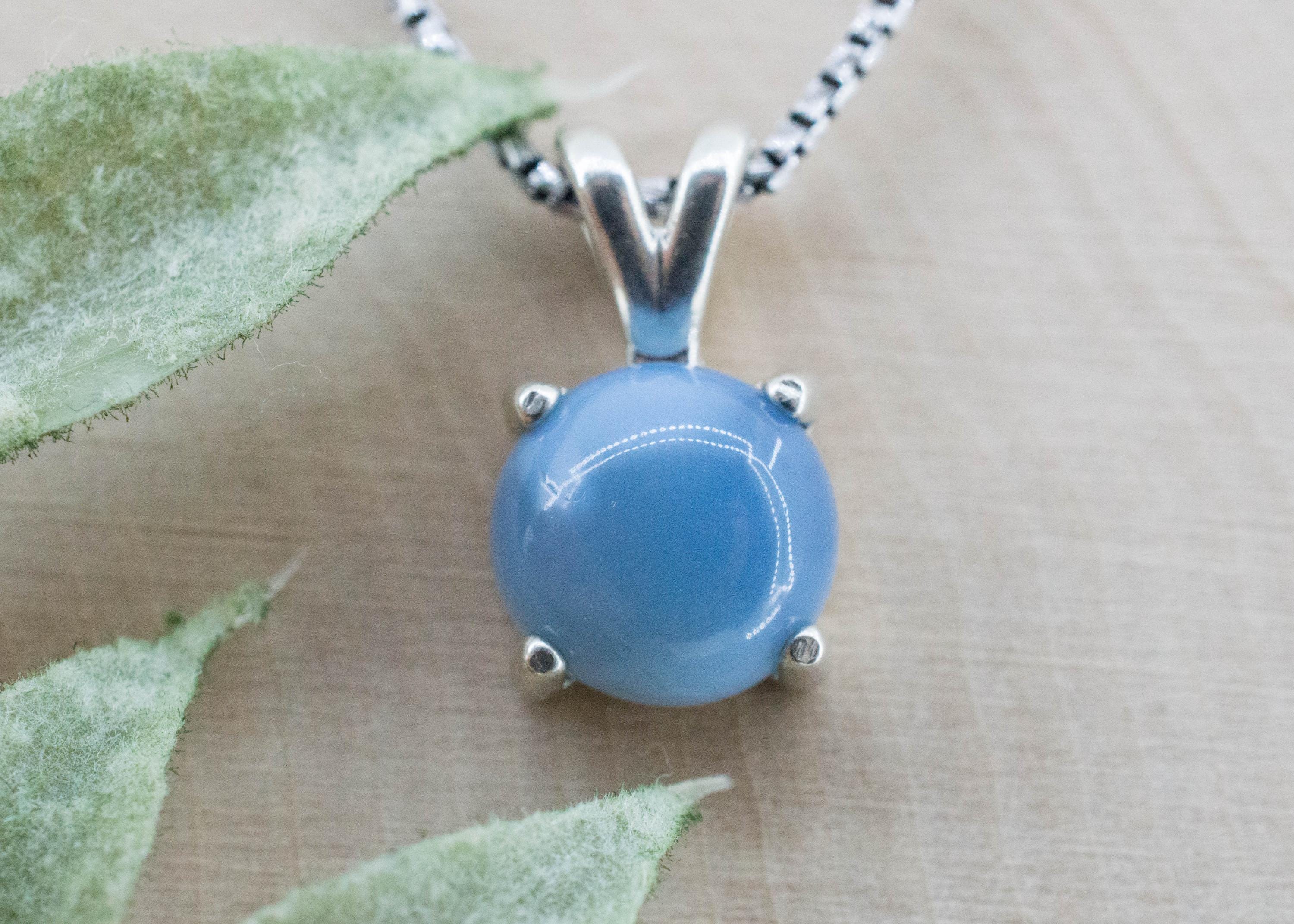 Blue Opal Pendant; Natural Untreated Oregon Owyhee Opal; 2.930cts