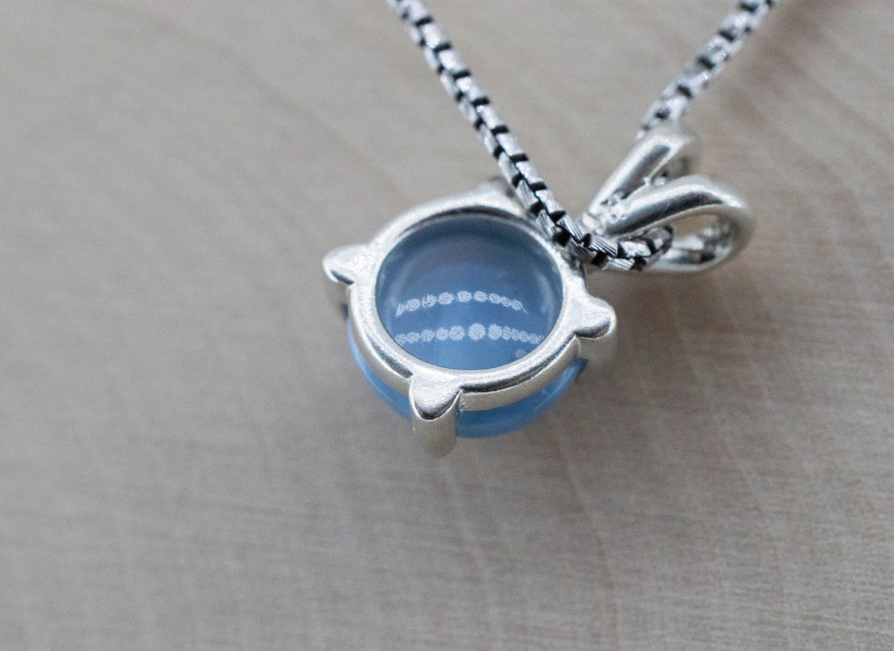 Blue Opal Pendant; Natural Untreated Oregon Owyhee Opal; 2.930cts