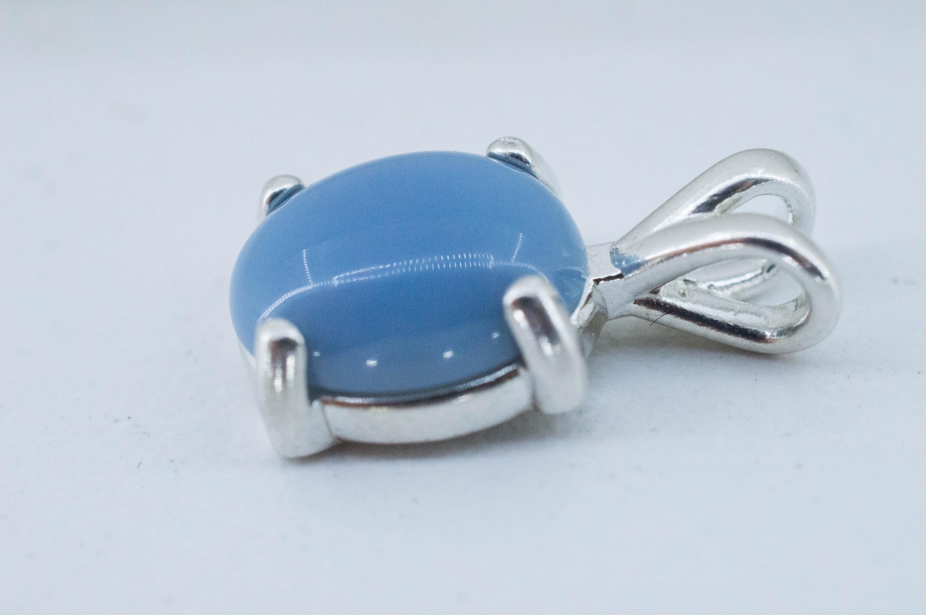 Blue Opal Pendant; Natural Untreated Oregon Owyhee Opal; 3.005cts