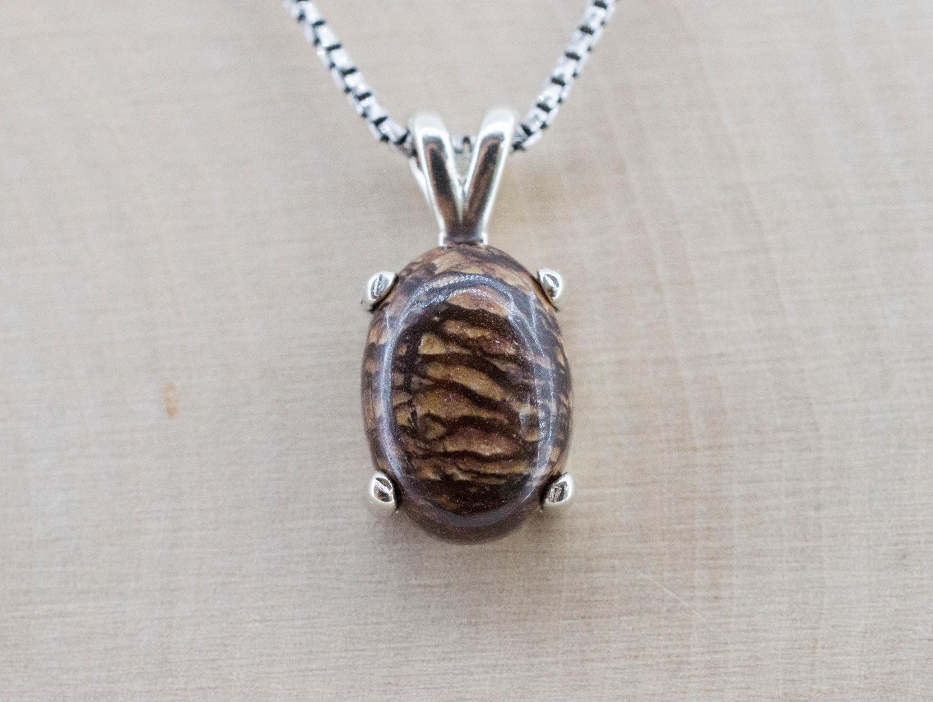 Biggs Jasper Pendant; Natural Untreated Oregon Picture Jasper; 4.915cts