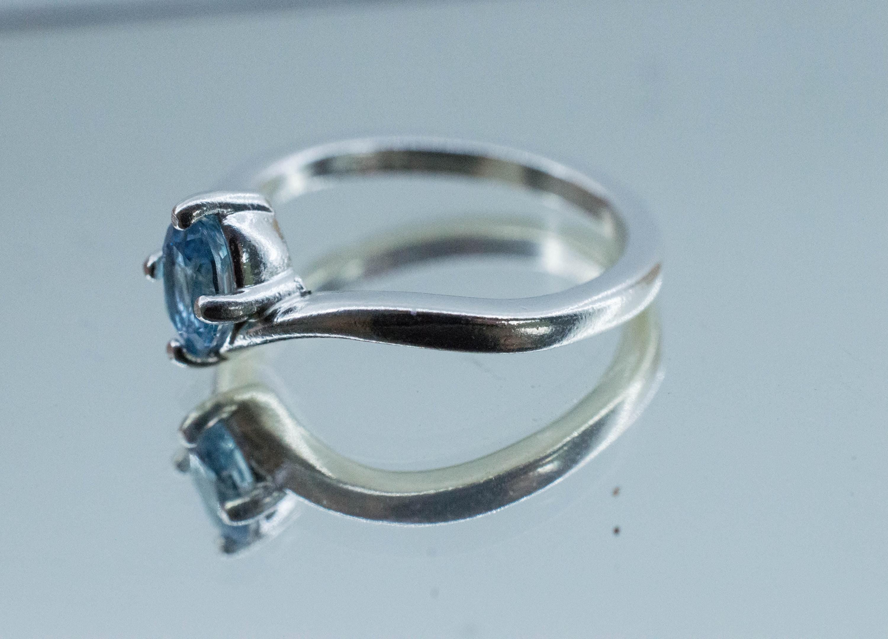 Aquamarine Ring, Natural Untreated Nigeria Aquamarine; 0.550cts