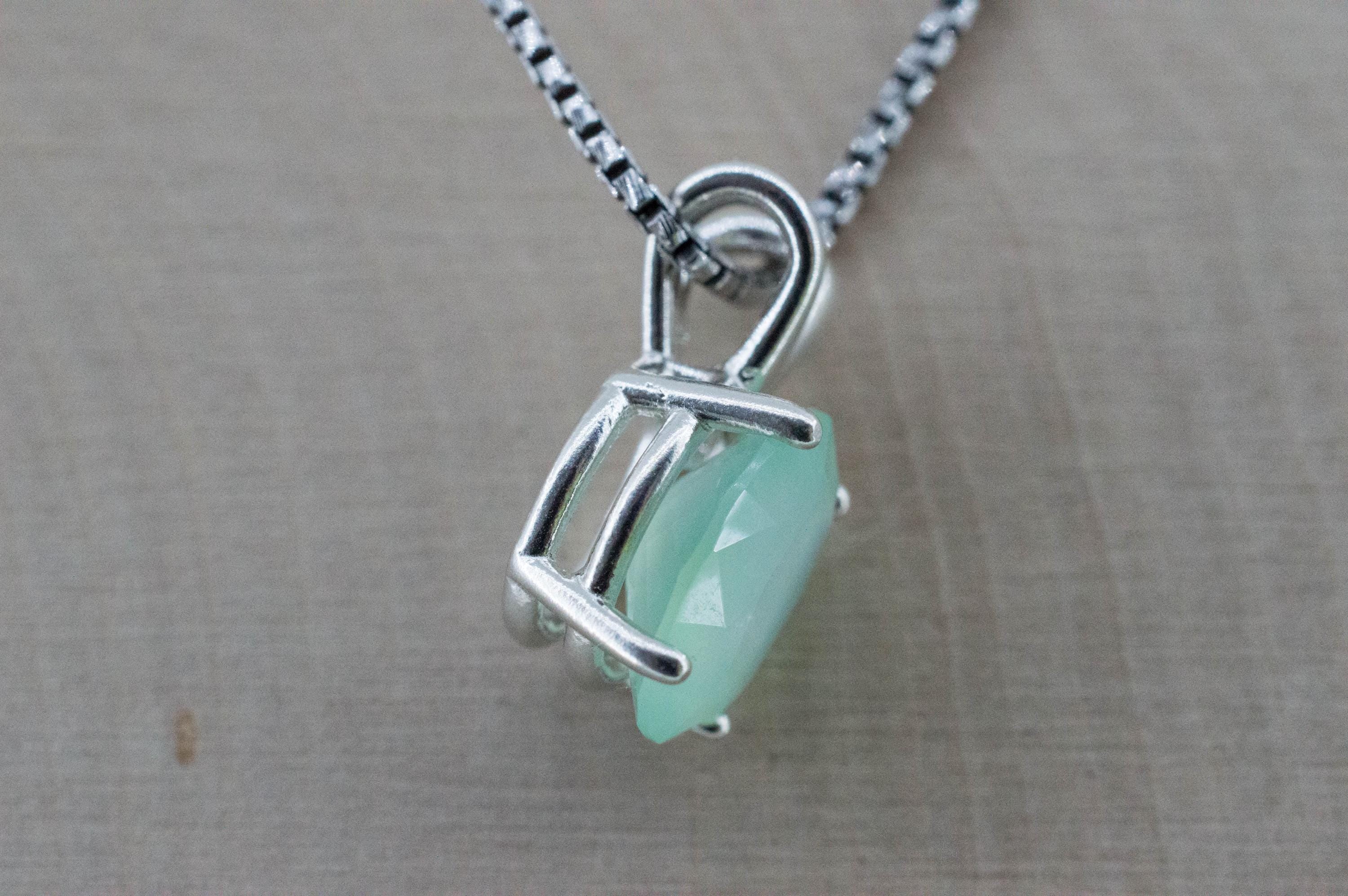 Chrysoprase Pendant; Natural Untreated Australia Chrysoprase; 2.805cts - Mark Oliver Gems