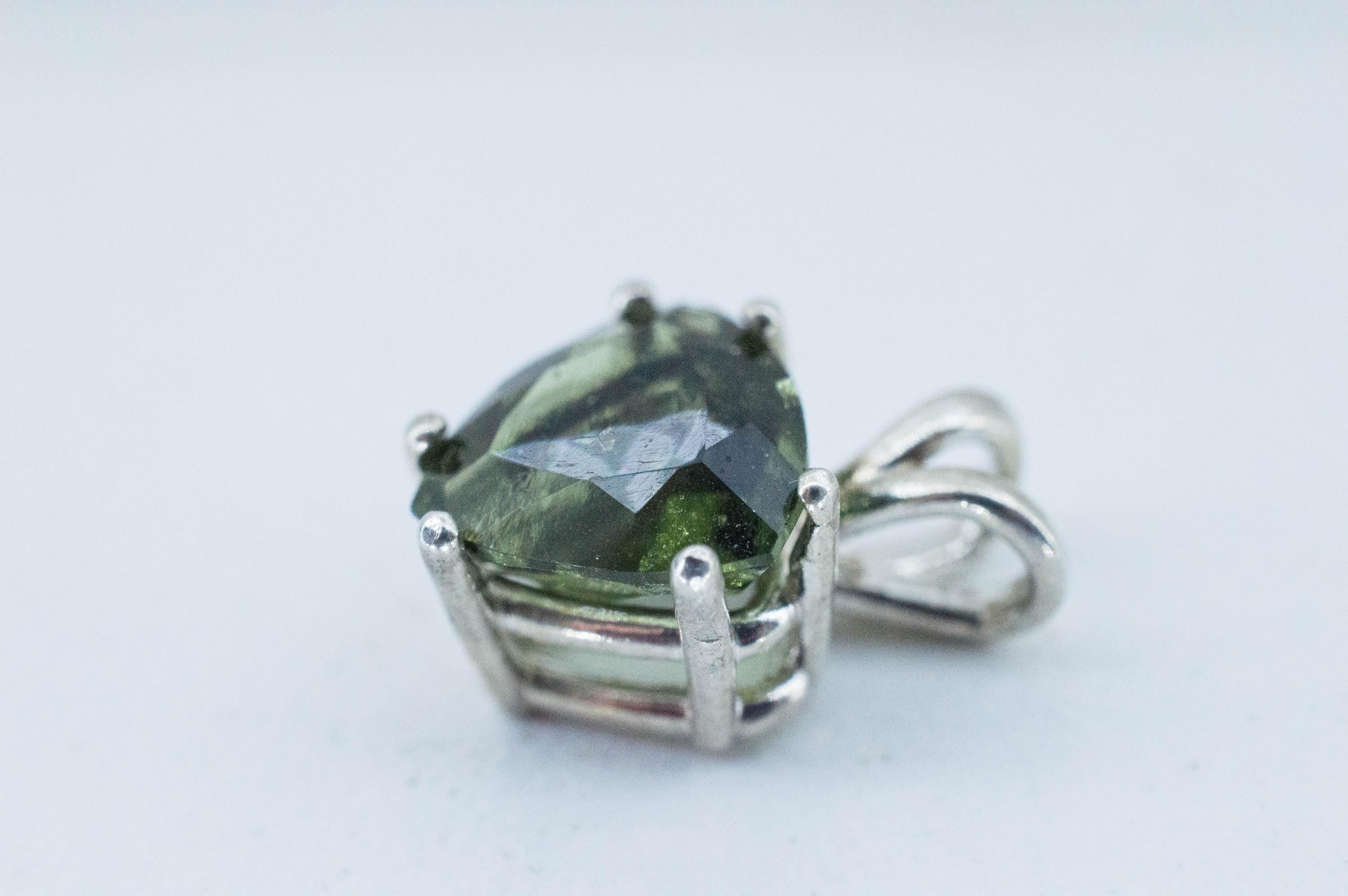 Moldavite Pendant; Natural Untreated Czech Republic Moldavite; 2.420cts