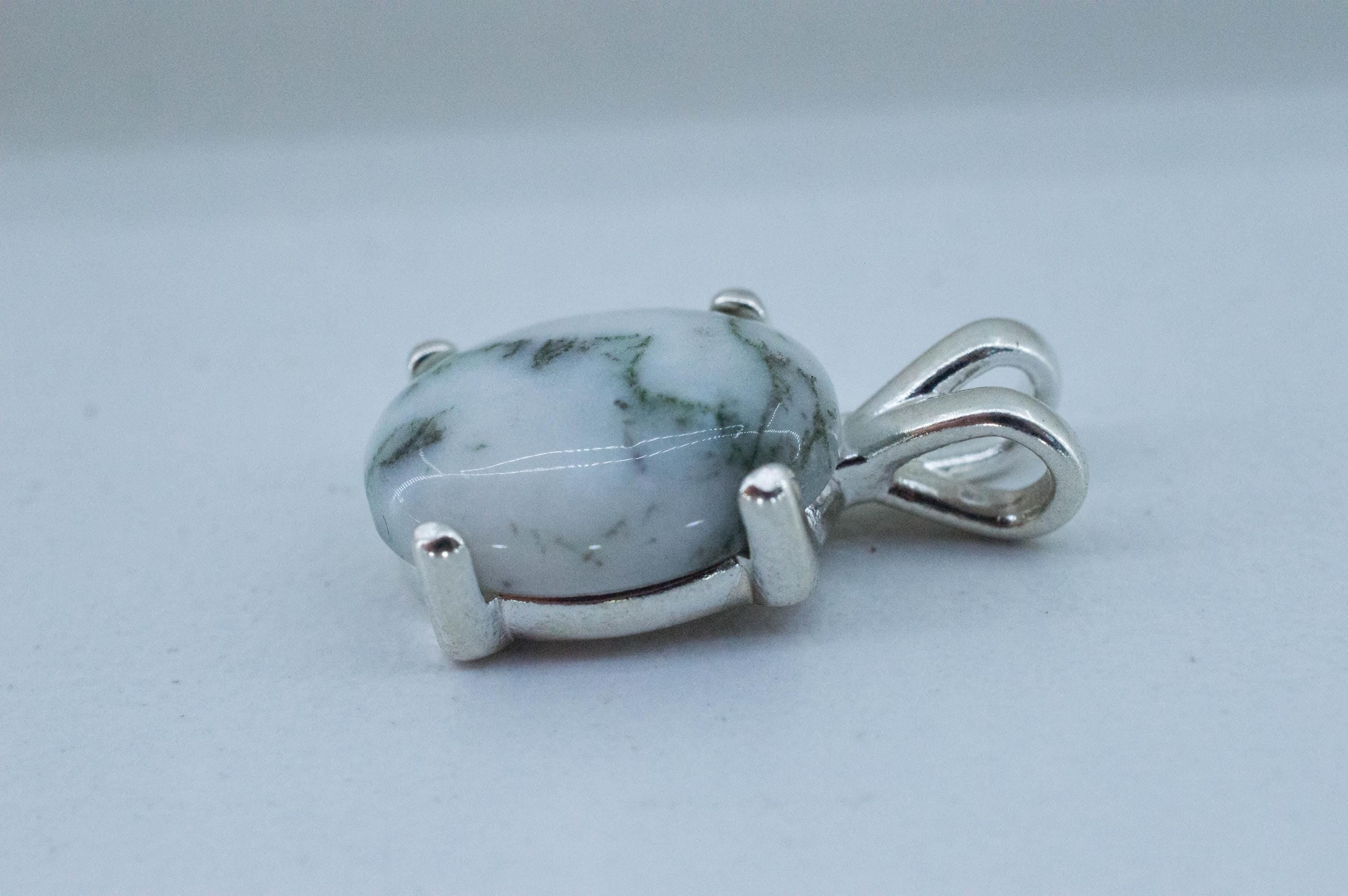 Tree Agate Pendant, Natural Untreated Brazil Dendritic Agate; 4.895cts